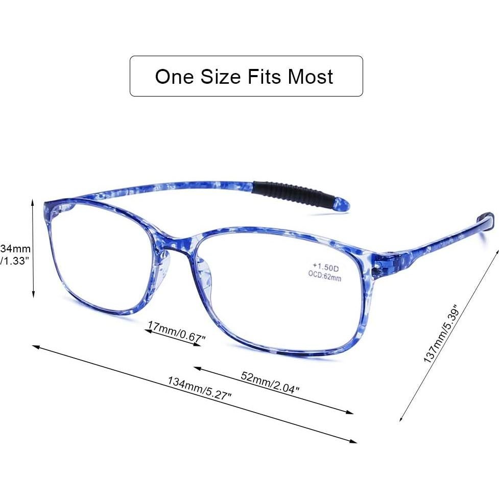 Gafas de Lectura DOOViC 4 Pack Anti Luz Azul 2.75x