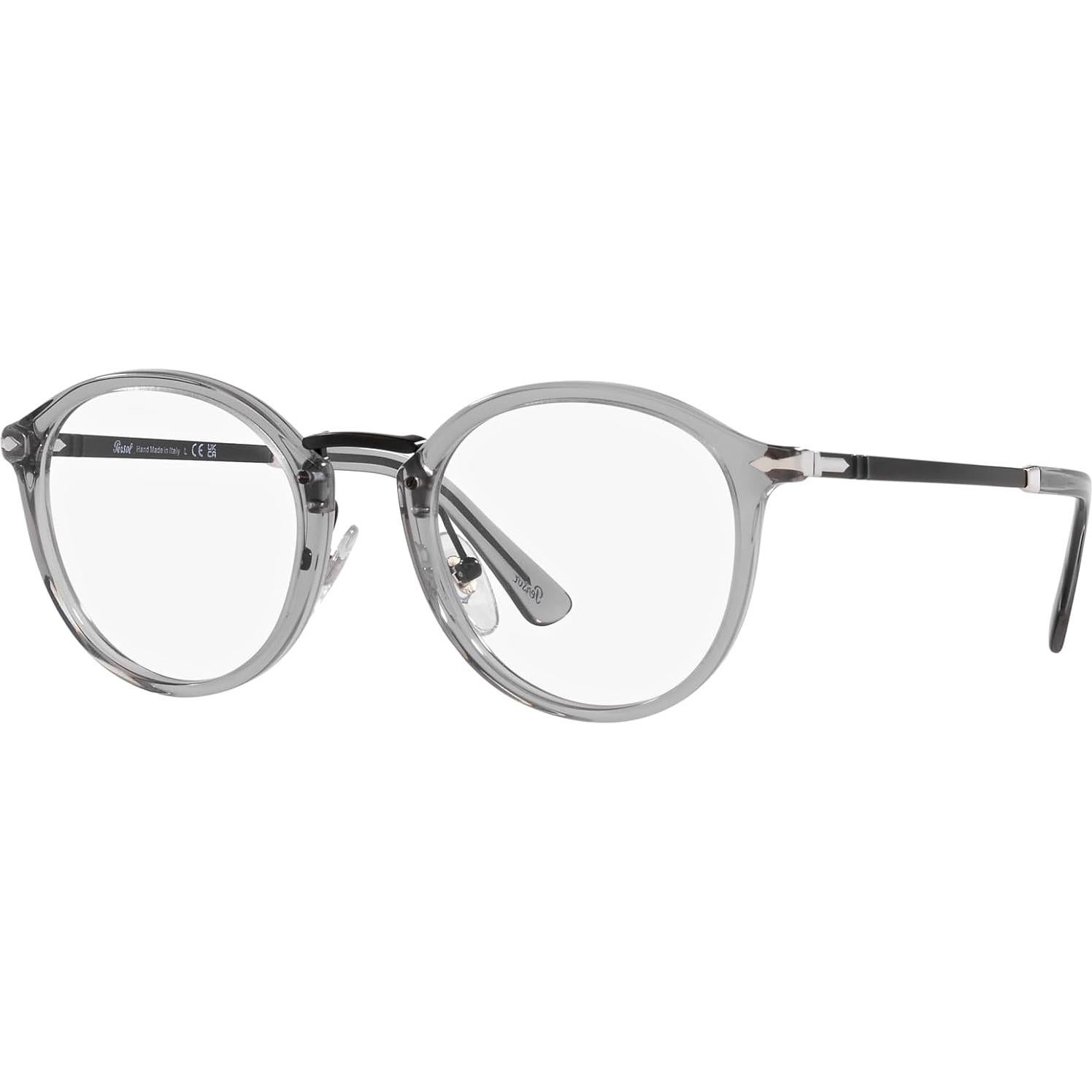 Montura de gafas redondas Persol PO3309V gris 51mm