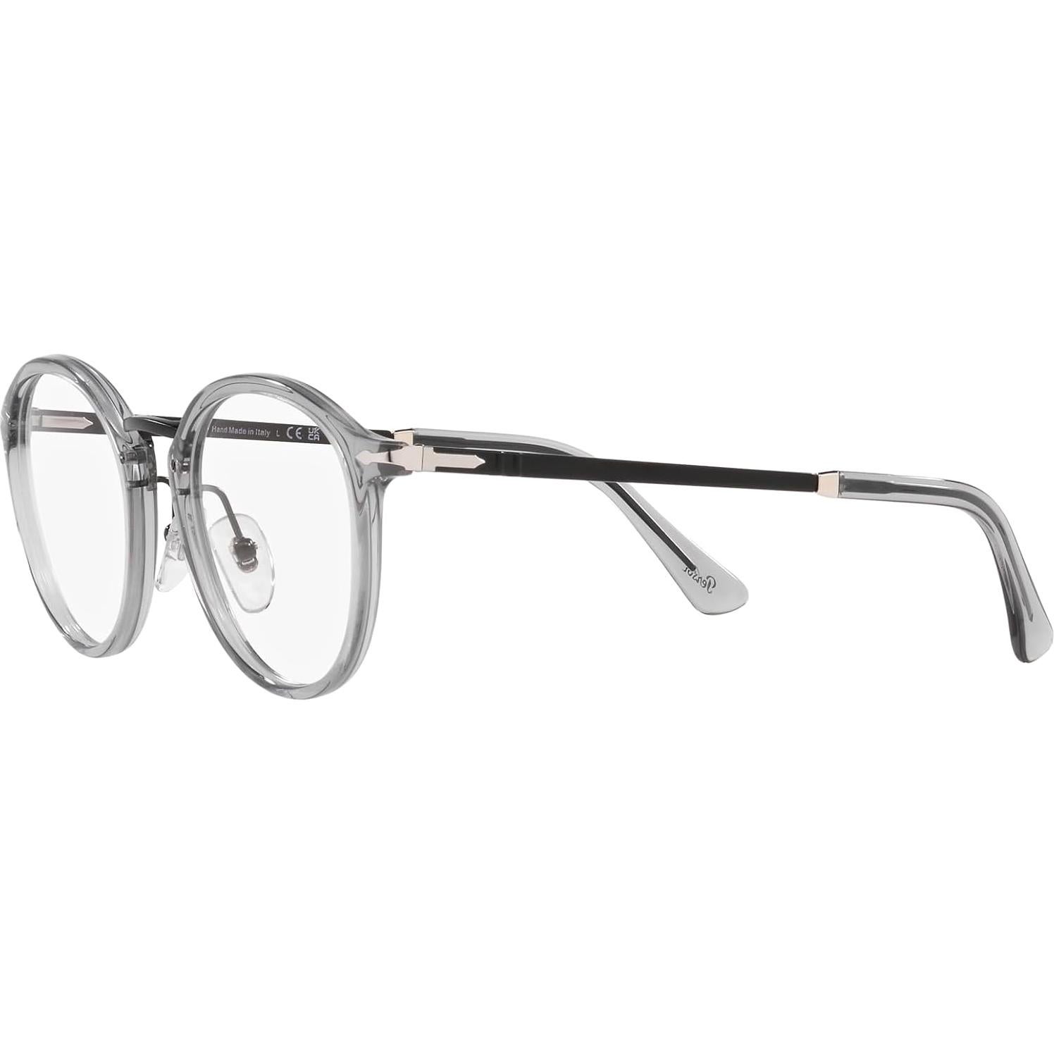 Montura de gafas redondas Persol PO3309V gris 51mm