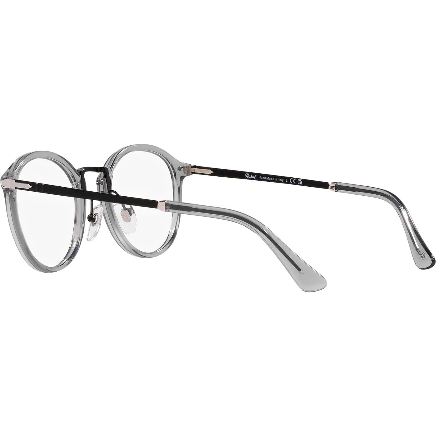 Montura de gafas redondas Persol PO3309V gris 51mm