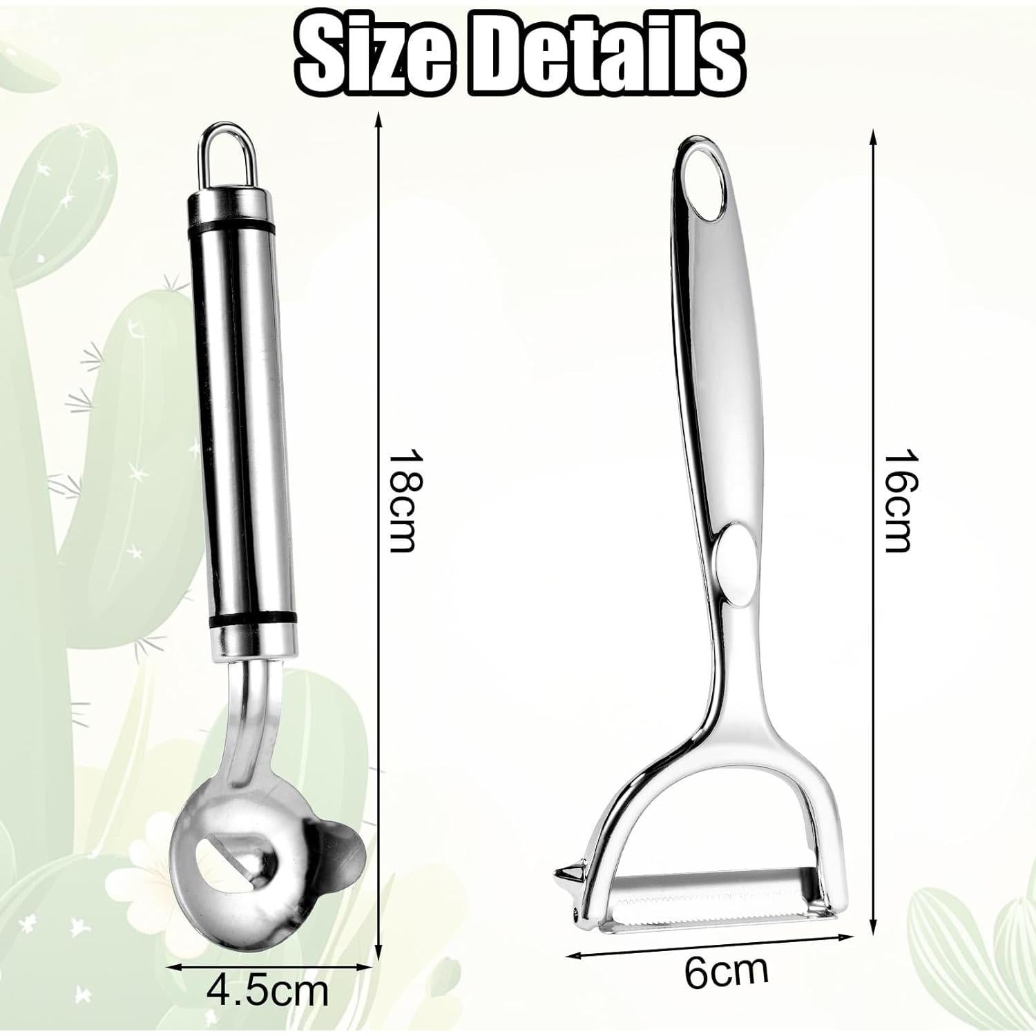 Juego de 2 Herramientas para Pelar Cactus Lyreh - Acero Inoxidable