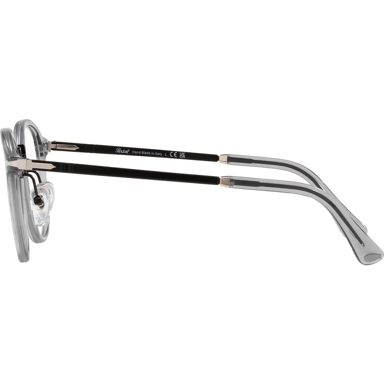 Montura de gafas redondas Persol PO3309V gris 49mm