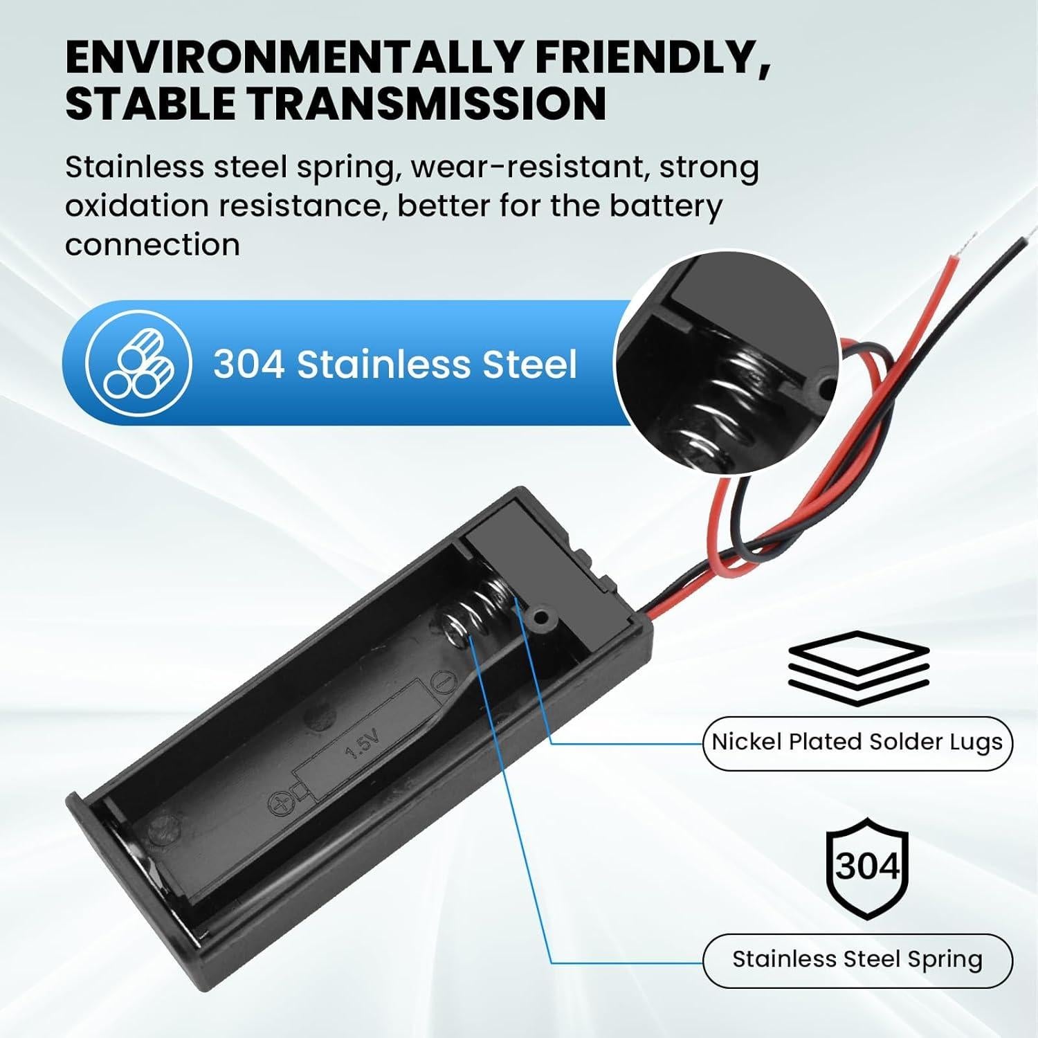 Soporte de Batería AA SDTC Tech 1.5V con Interruptor ON/OFF