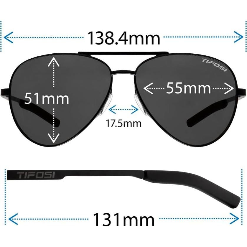 Gafas de sol Tifosi Aviador Ahumado Brillante Azul