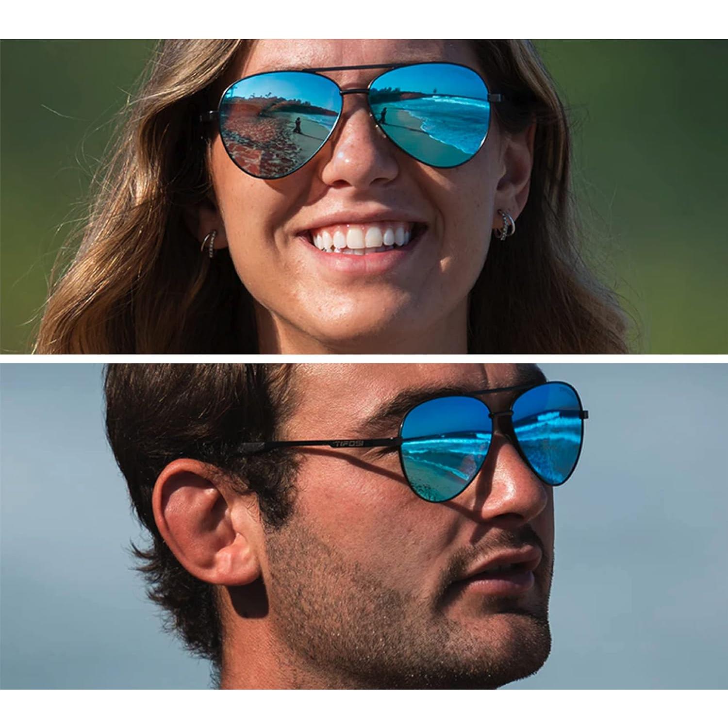 Gafas de sol Tifosi Aviador Ahumado Brillante Azul