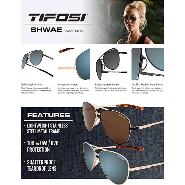 Gafas de sol aviador Tifosi oro espejo rosa - Unisex