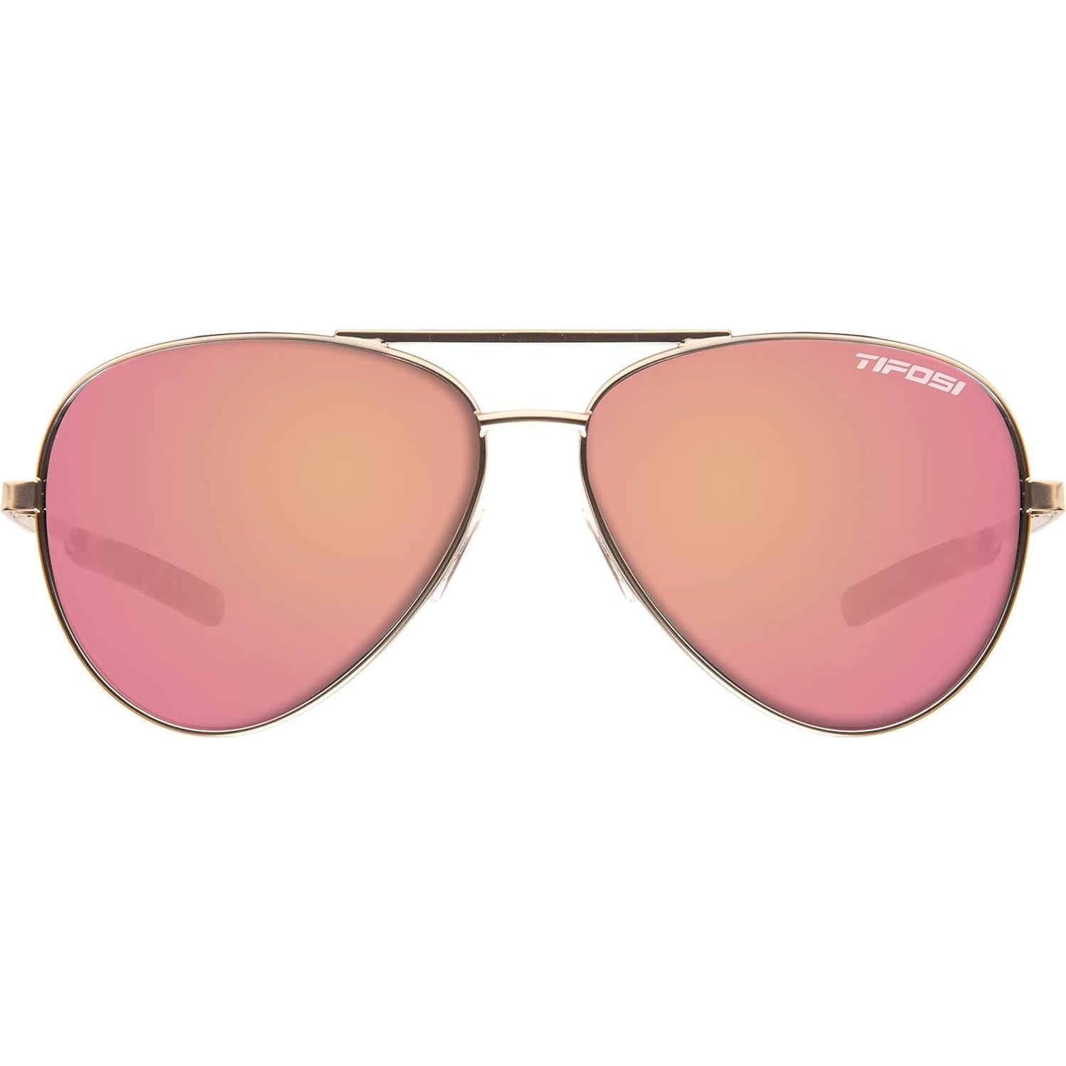 Gafas de sol aviador Tifosi oro espejo rosa - Unisex