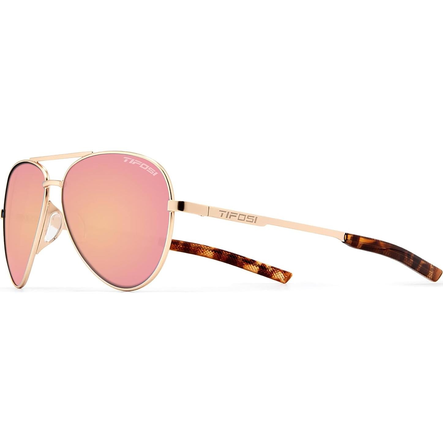 Gafas de sol aviador Tifosi oro espejo rosa - Unisex
