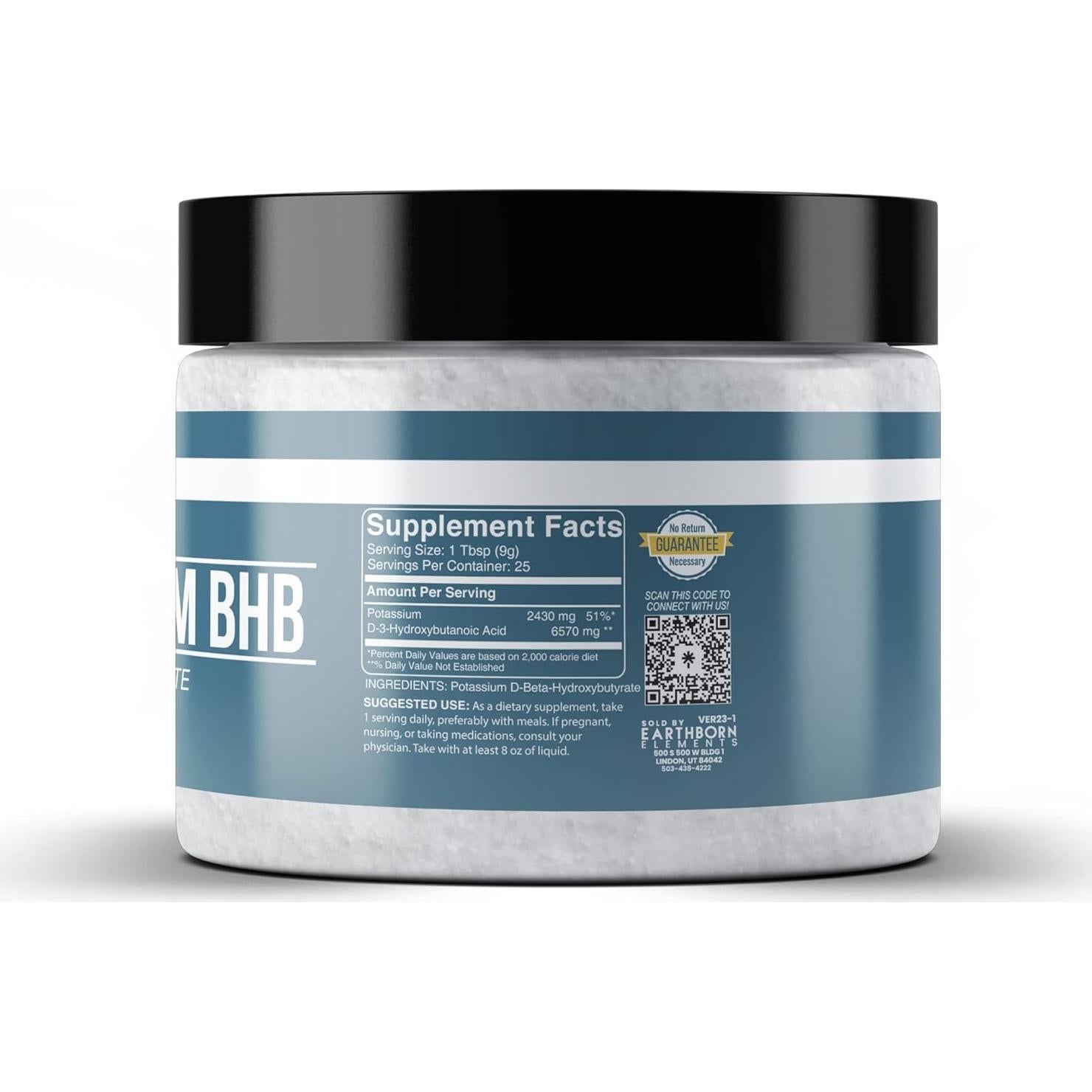 Suplemento de Potasio D-Beta-Hidroxibutirato Elementos de la Tierra 226.8 g