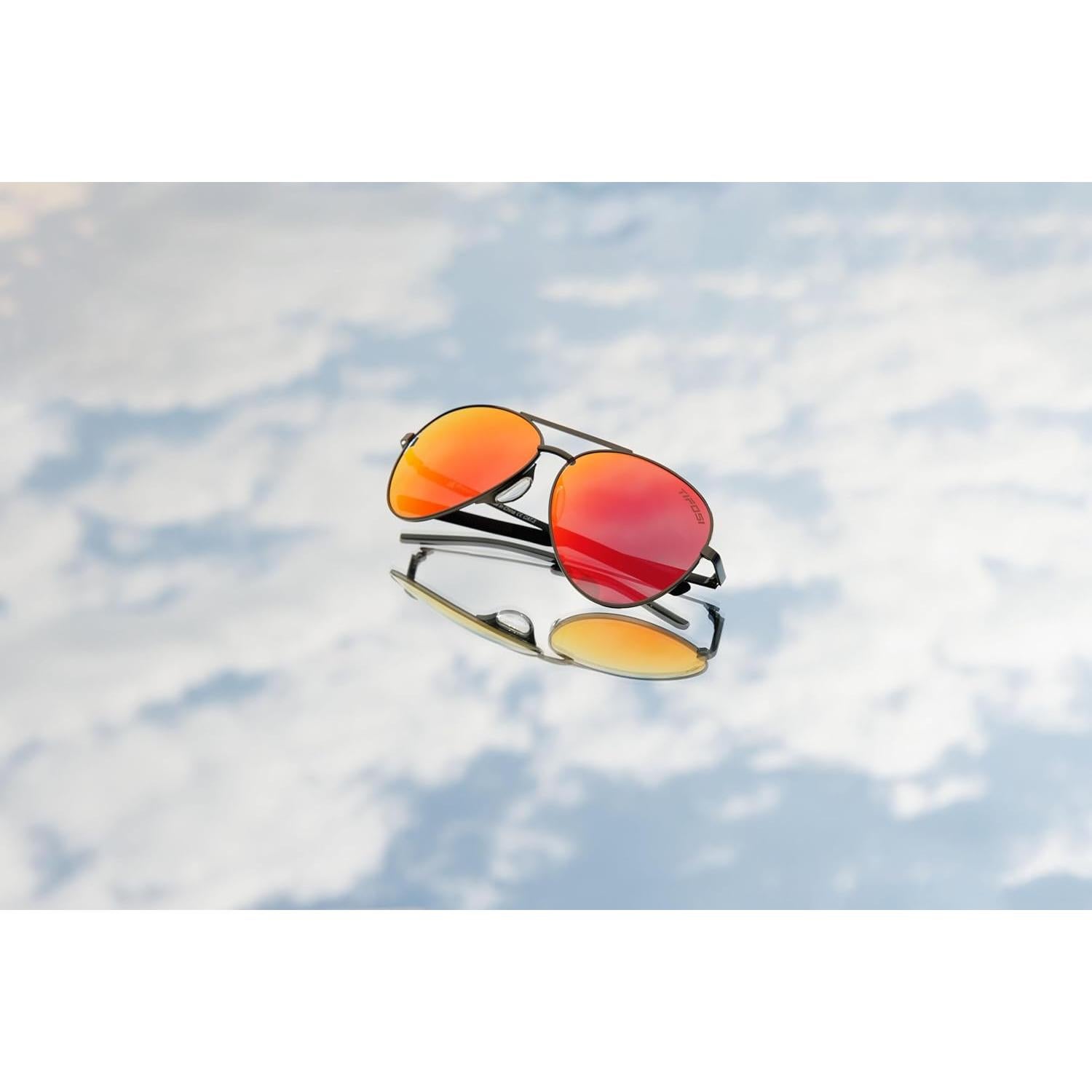 Gafas de sol Tifosi Tangle Free Aviador Ahumado Rojo