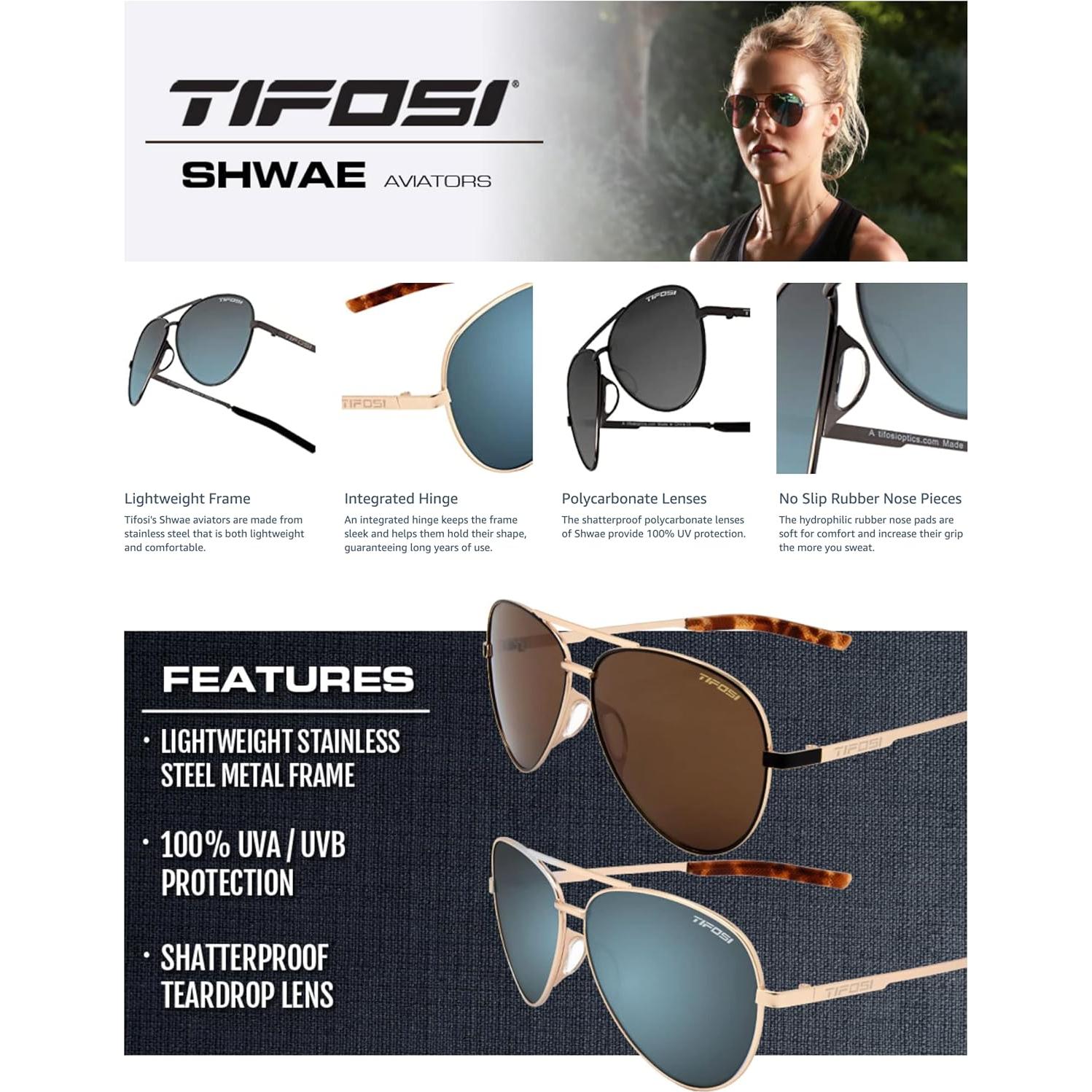 Gafas de sol Tifosi Tangle Free Aviador Ahumado Rojo