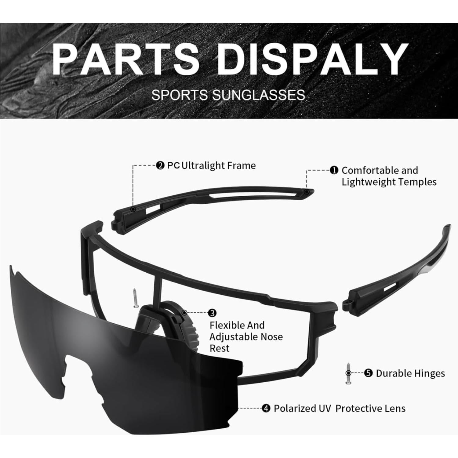 Gafas de Sol Deportivas Tsctswk Polarizadas UV Unisex