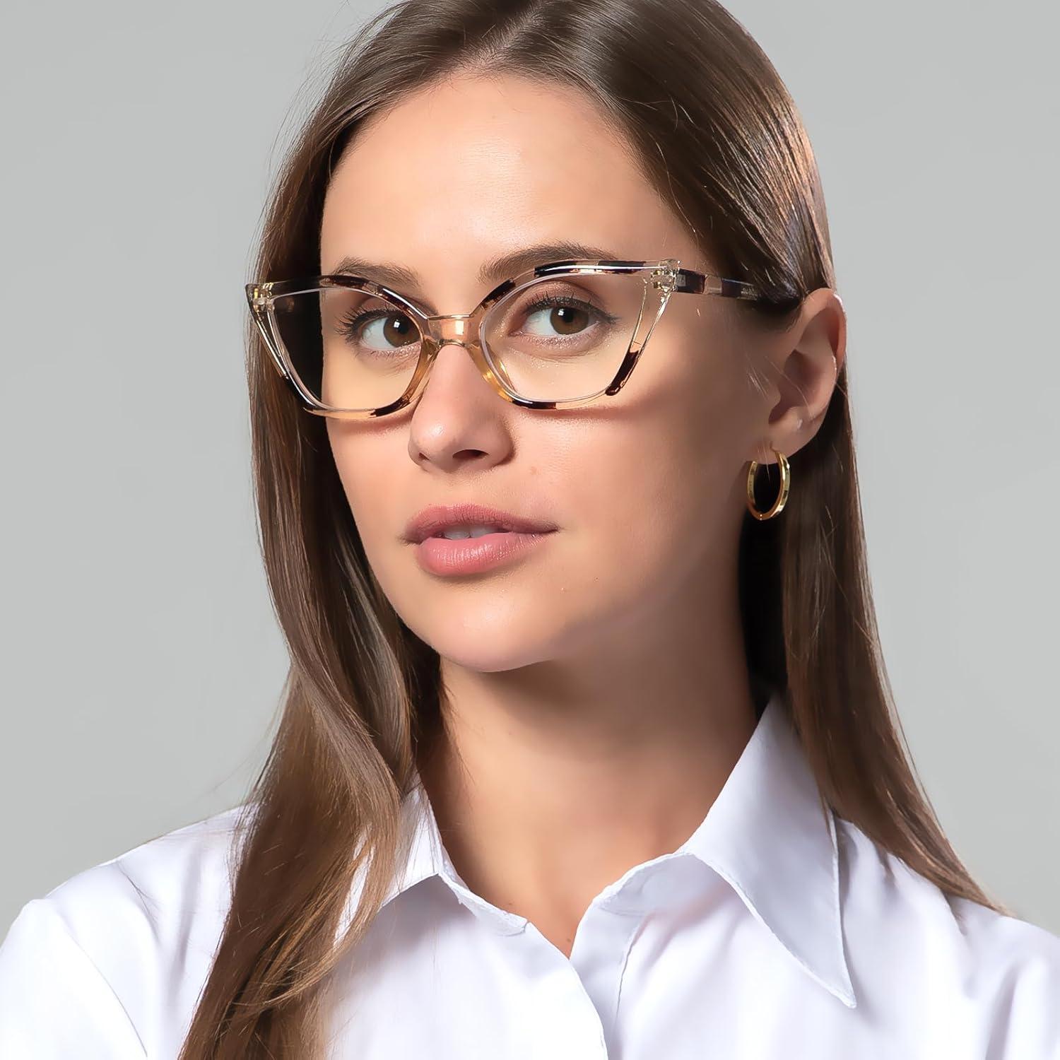 Gafas de Lectura Cat Eye DXYXYO 3 Paquetes Anti Luz Azul