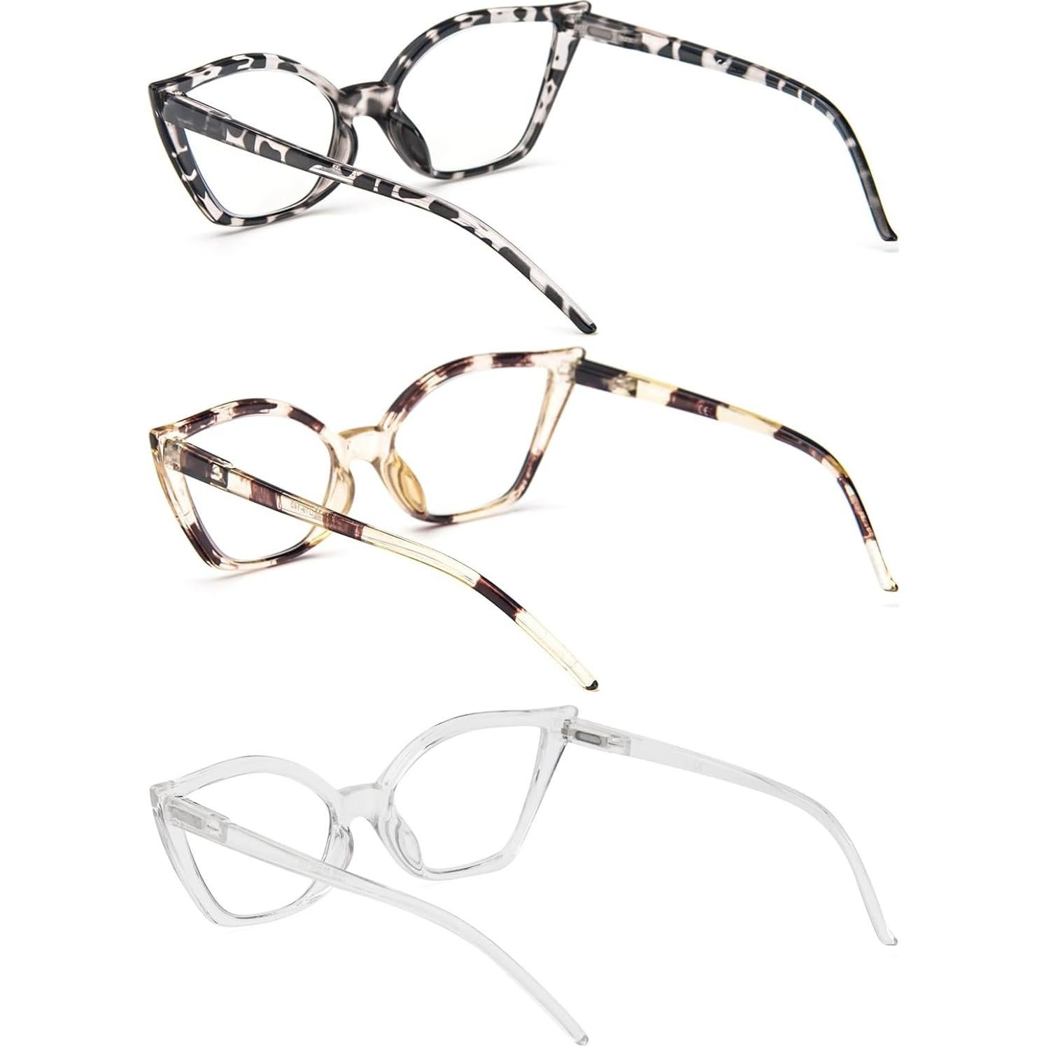 Gafas de Lectura DXYXYO Cat Eye 2.5x Paquete de 3 Anti Luz Azul