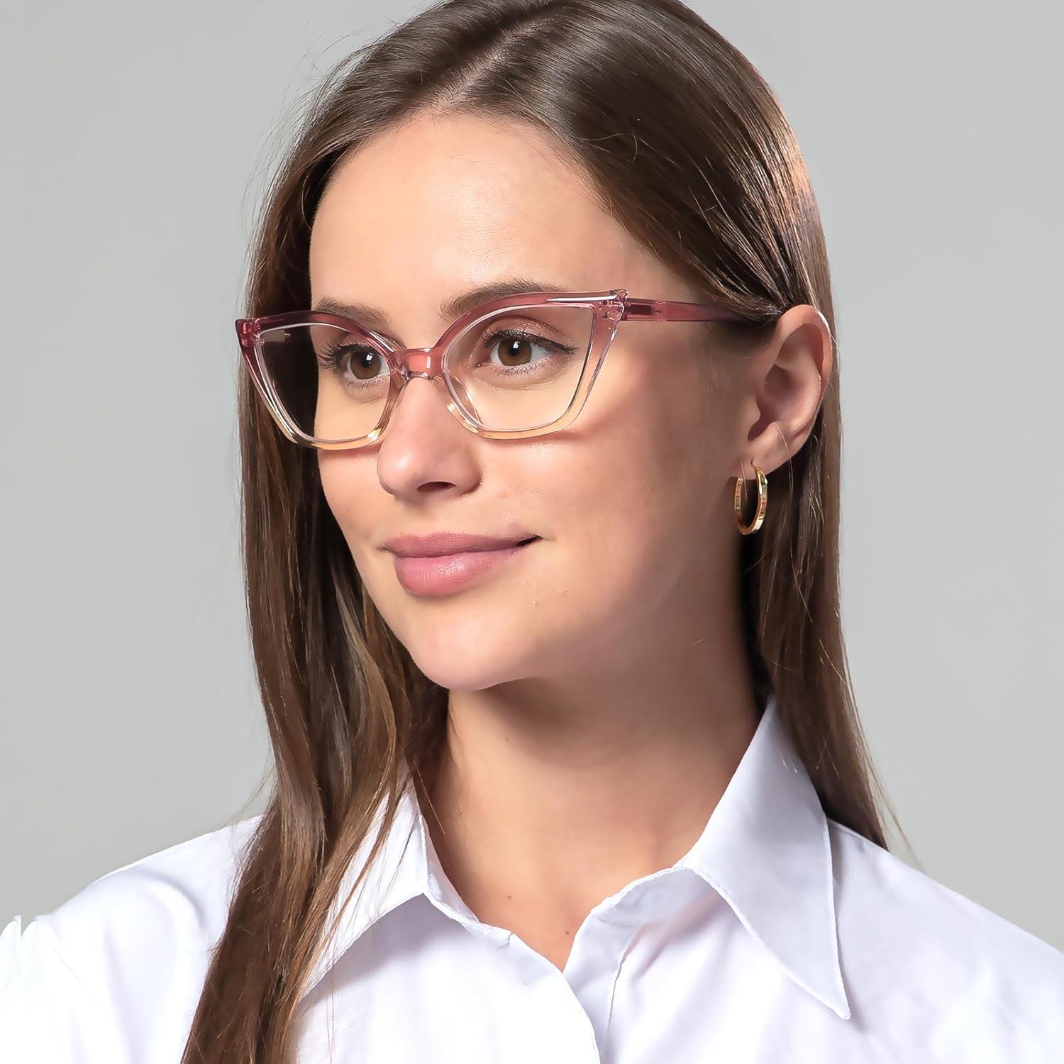 Gafas de Lectura Cat Eye DXYXYO Paquete de 3 Anti Luz Azul