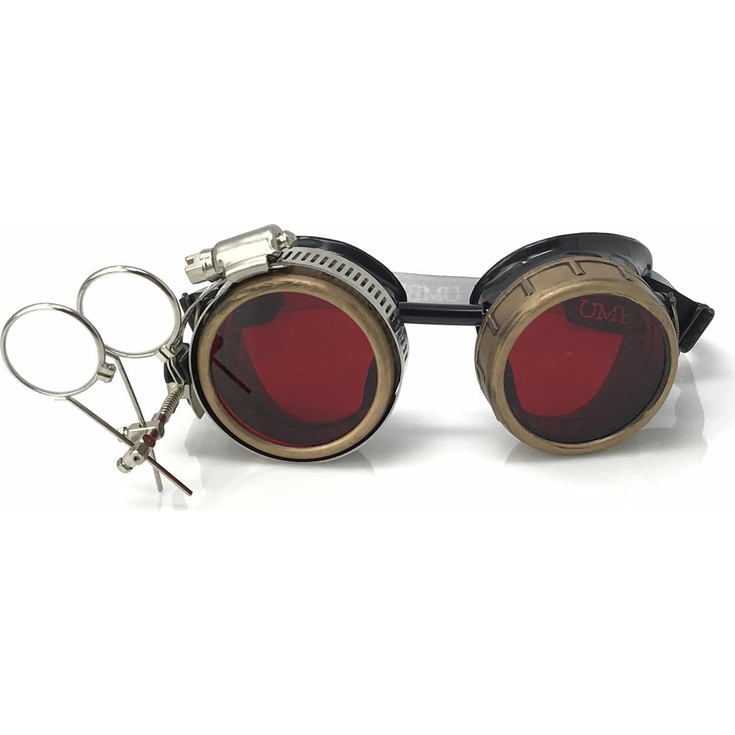 Gafas Steampunk UMBRELLALABORATORY con Lentes y Lupa