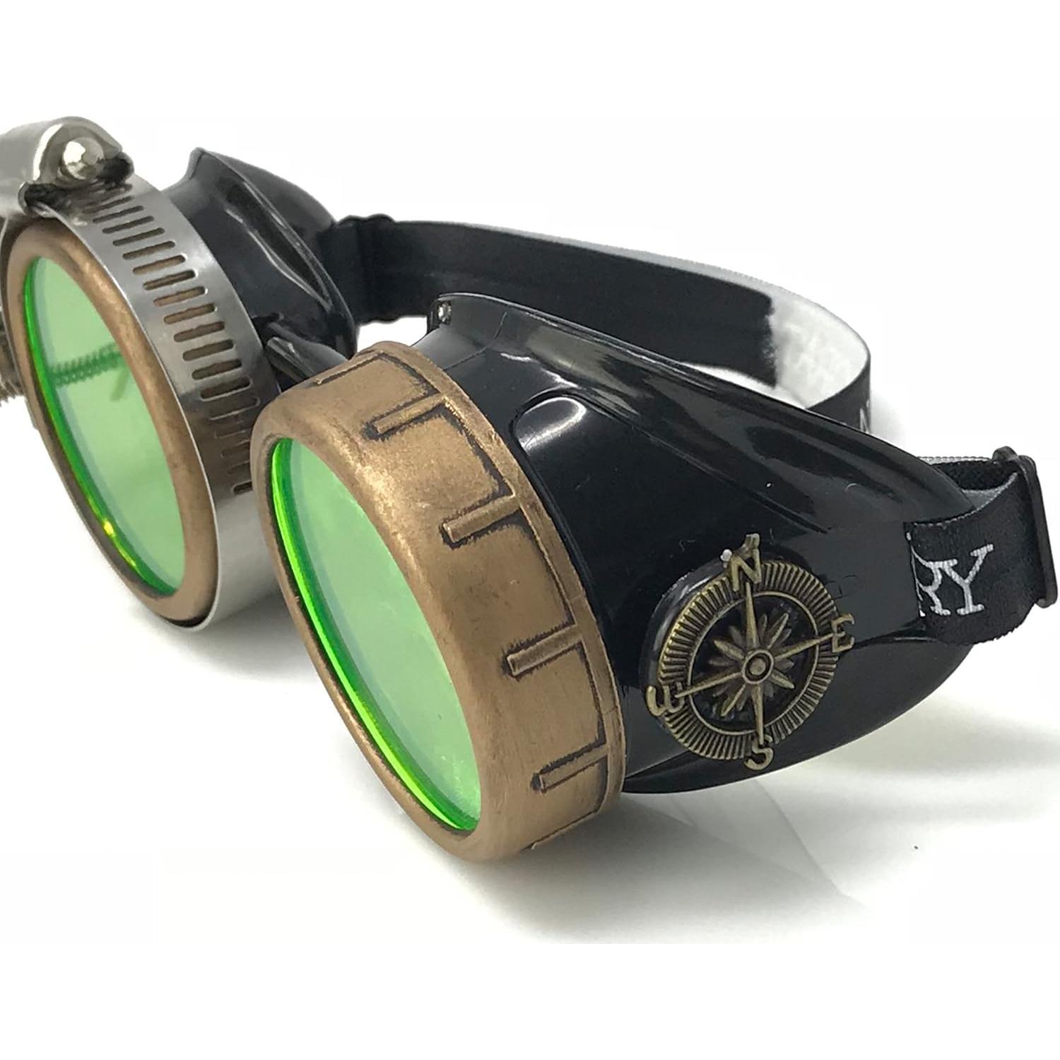 Gafas Steampunk UMBRELLALABORATORY con Lentes Neón