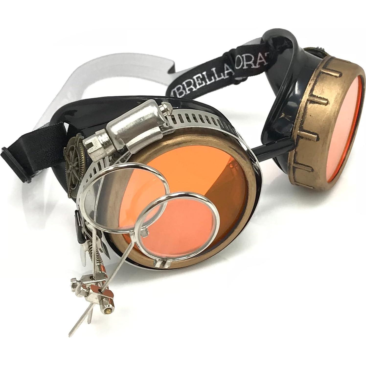 Gafas Steampunk UMBRELLALABORATORY con Lentes de Color