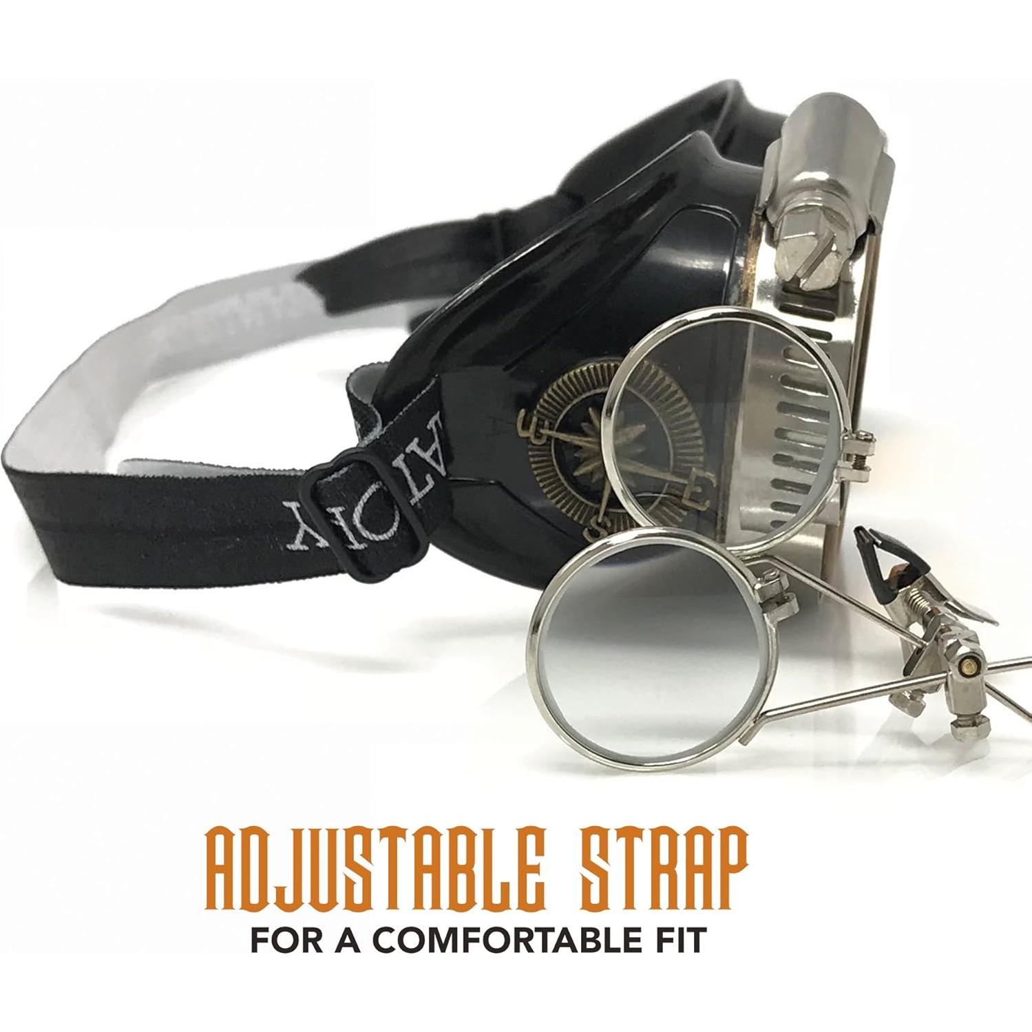 Gafas Steampunk UMBRELLALABORATORY con Lentes de Color