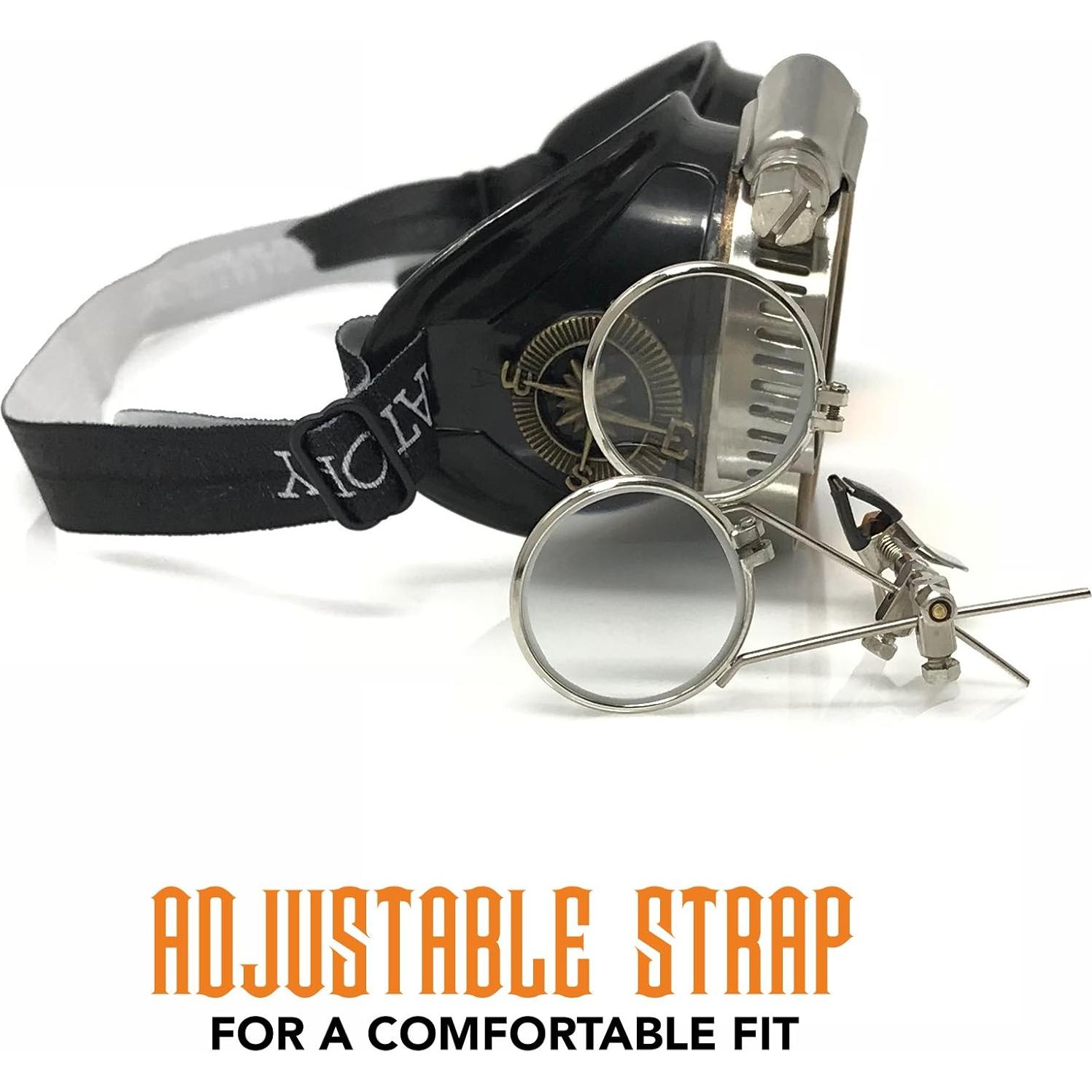 Gafas Steampunk UMBRELLALABORATORY con Lentes Naranjas