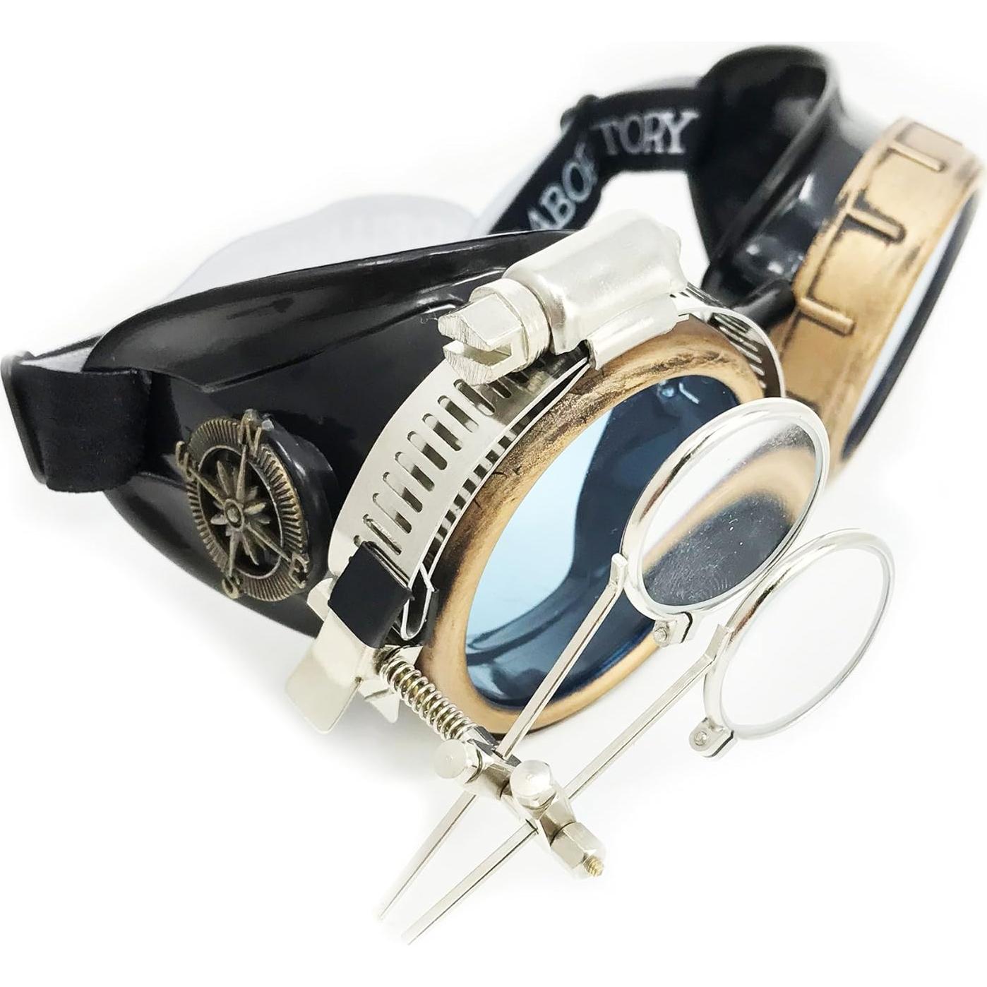 Gafas Steampunk UMBRELLALABORATORY con Lentes Neón 3D