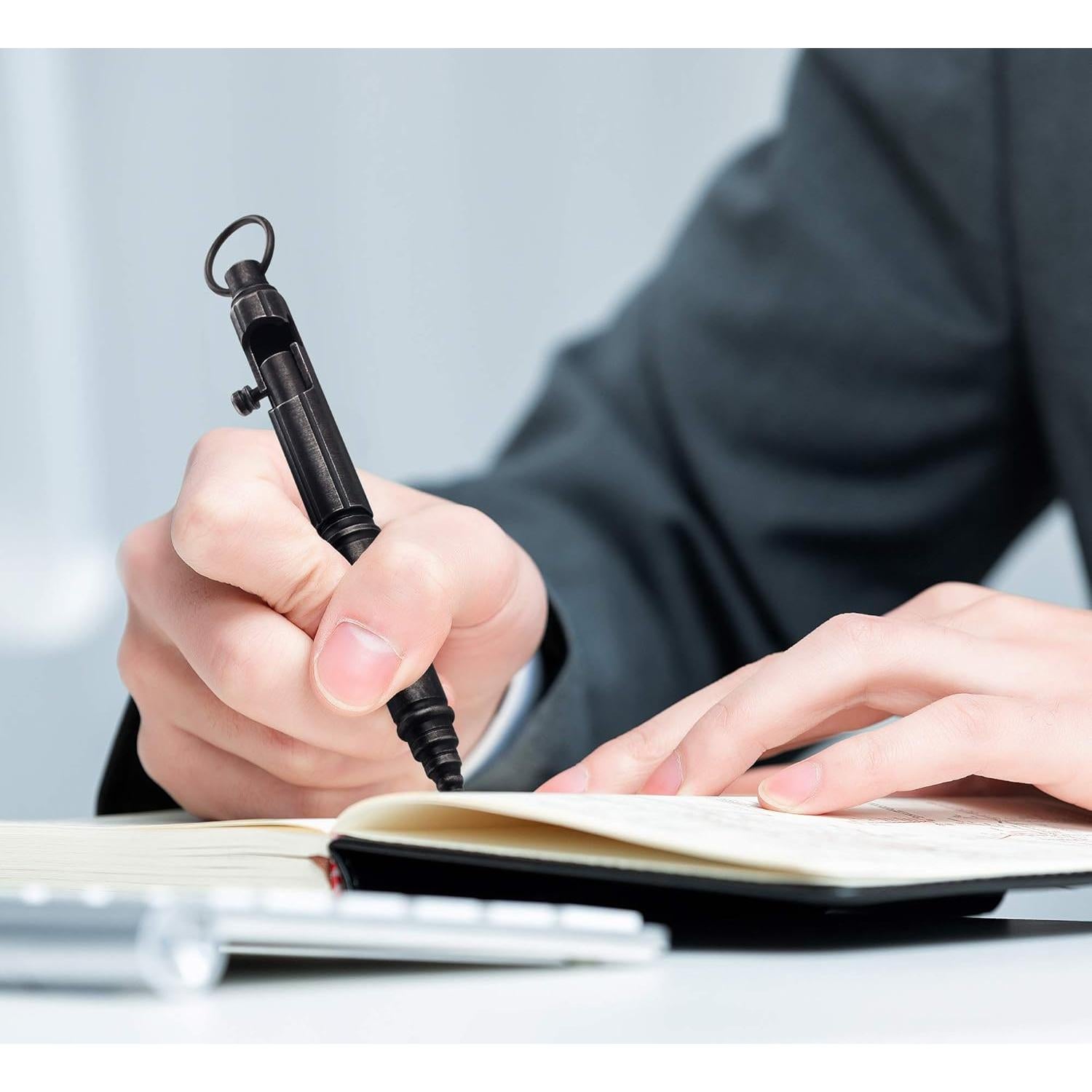 Bolígrafo SMOOTHERPRO Acero Inoxidable Negro 0.5mm