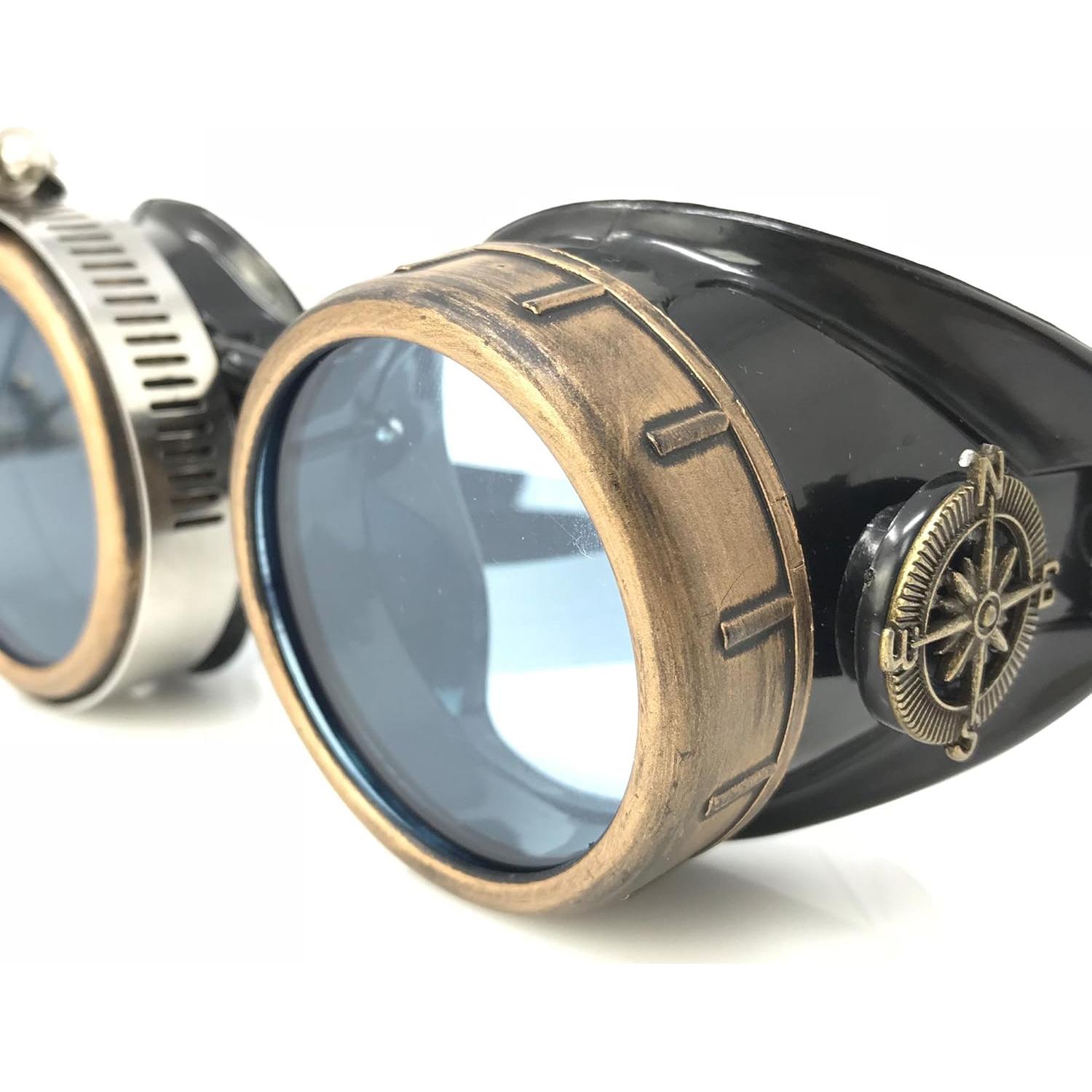 Gafas Steampunk Victoriano con Lentes de Lupa y Color