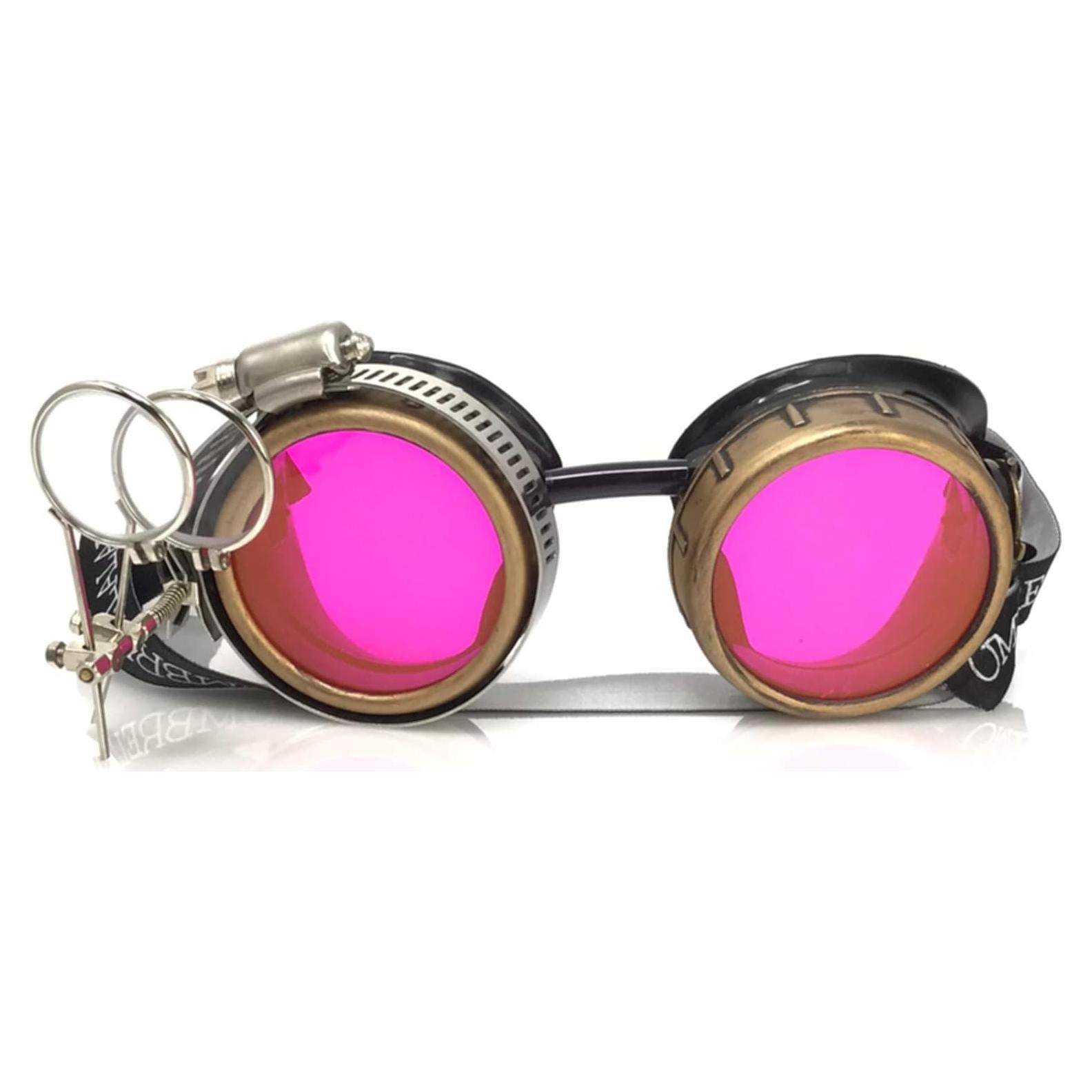 Gafas Steampunk UMBRELLALABORATORY con Lentes de Prisma 3D