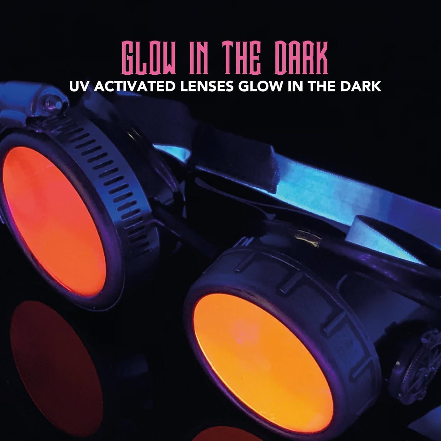 Gafas Steampunk UMBRELLALABORATORY con Lentes de Prisma 3D