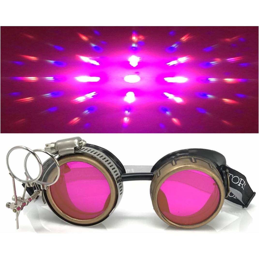 Gafas Steampunk UMBRELLALABORATORY con Lentes de Prisma 3D