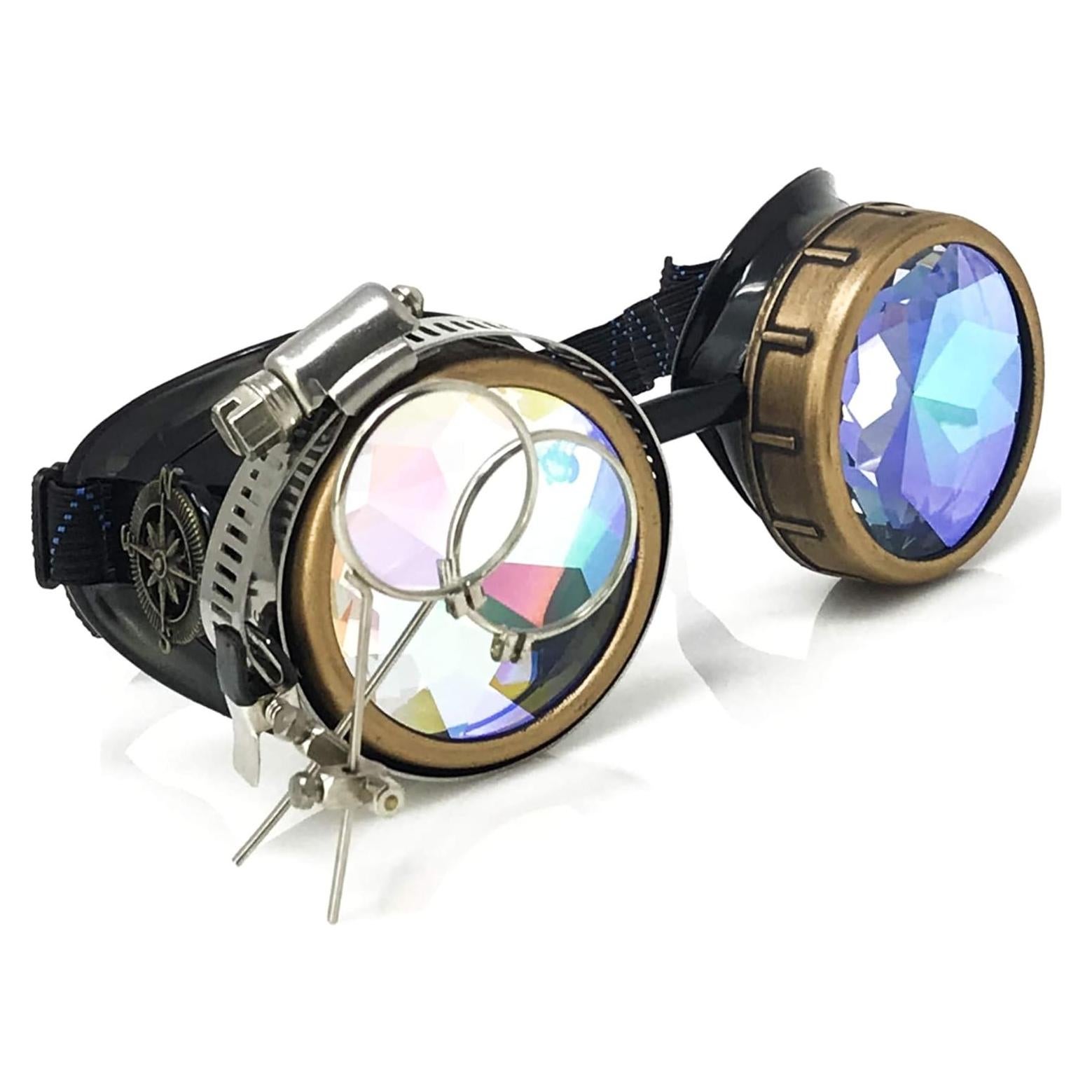 Gafas Steampunk UMBRELLALABORATORY con Lentes Kaleidoscopio