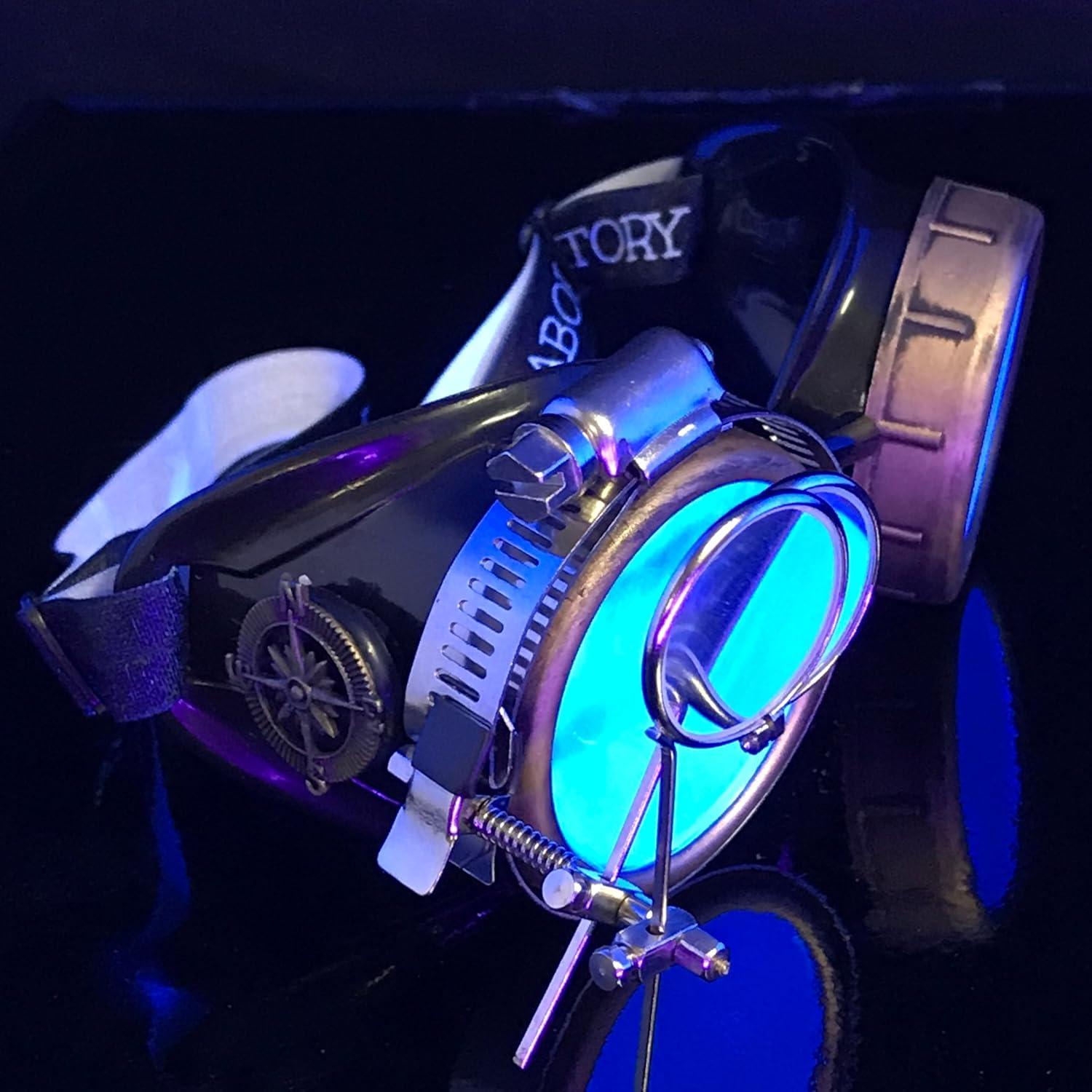 Gafas Steampunk UMBRELLALABORATORY con Lentes de Aumento