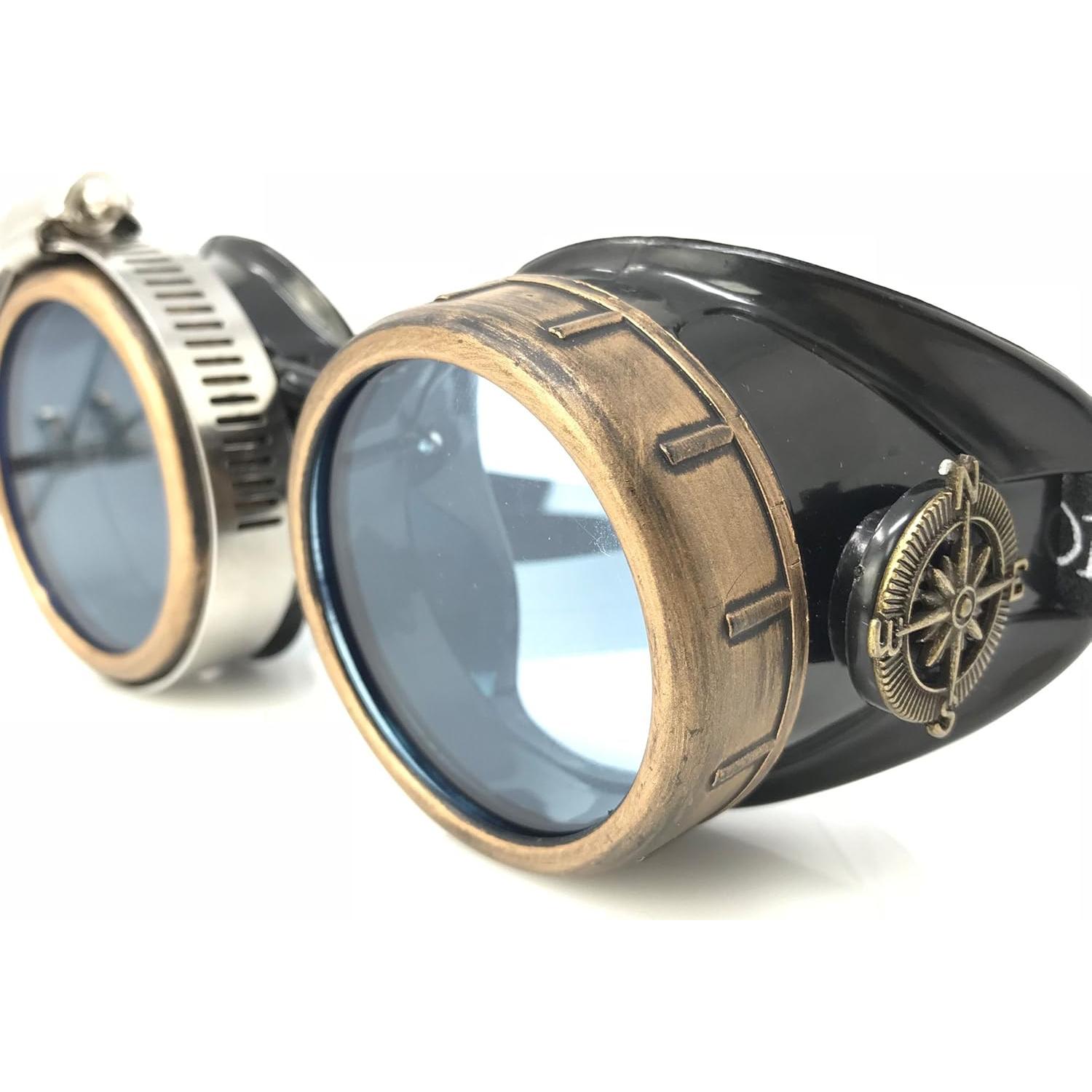 Gafas Steampunk UMBRELLALABORATORY con Lentes de Aumento