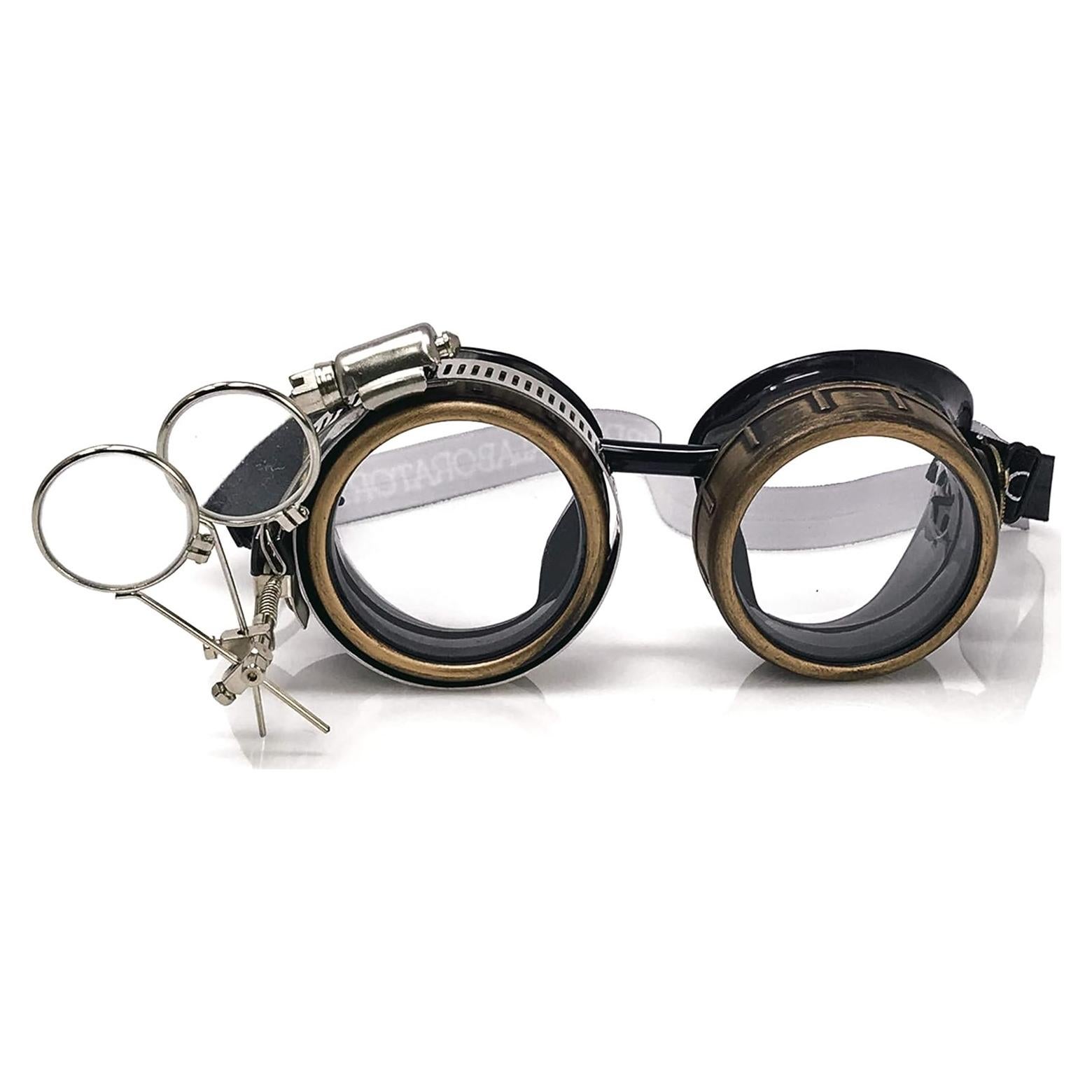 Gafas Steampunk UMBRELLALABORATORY con Lentes de Prisma 3D