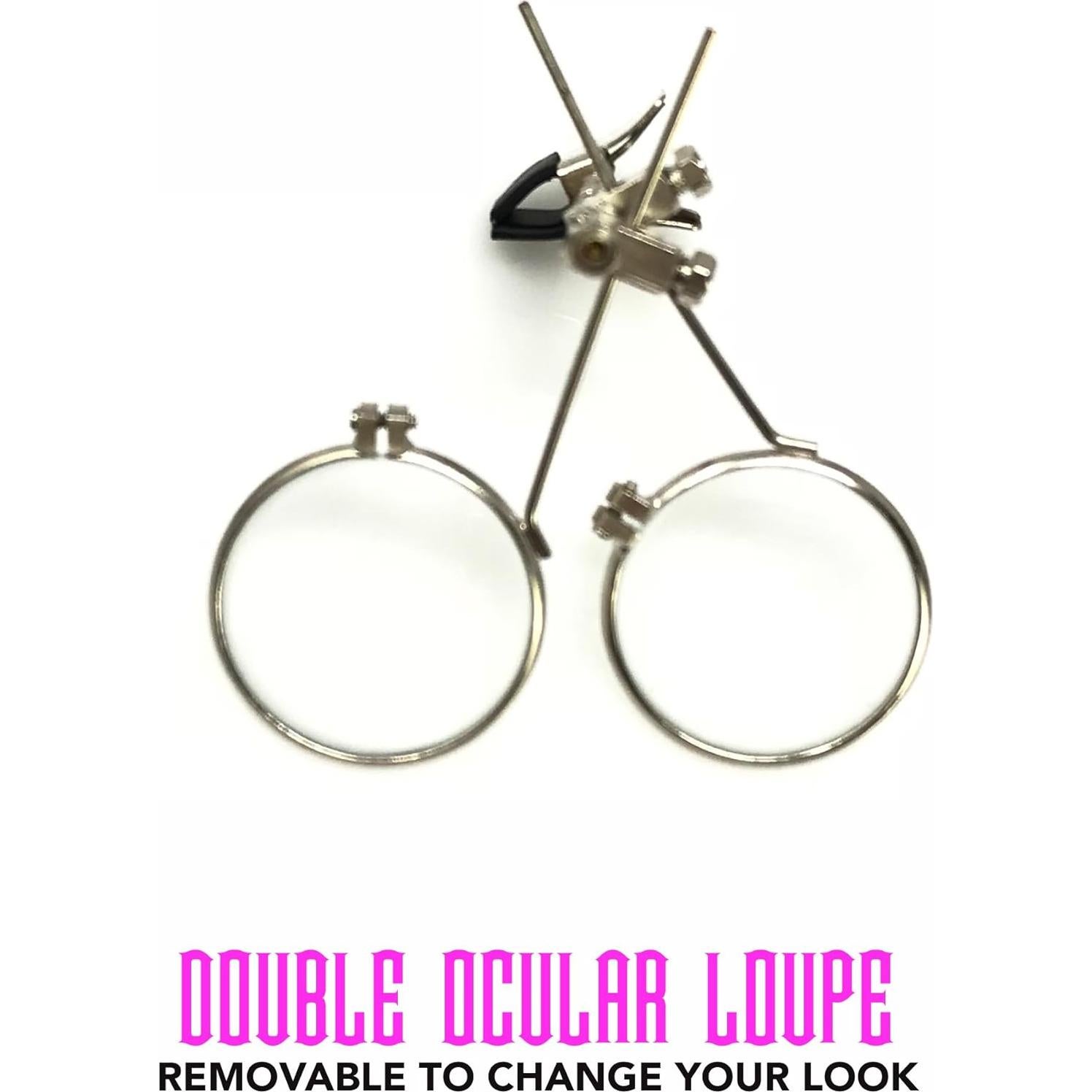 Gafas Steampunk UMBRELLALABORATORY Rosa Neón con Lupa