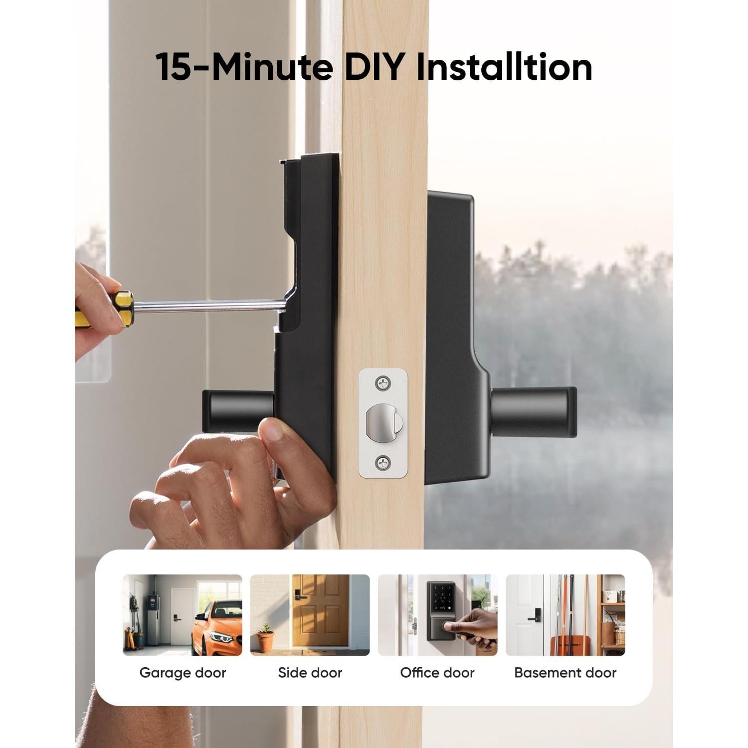 Cerradura Inteligente eufy C33 con Huella Dactilar y Wi-Fi