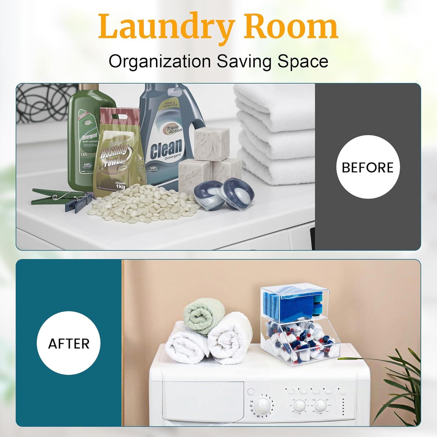 Contenedor de Almacenamiento Acrílico Joyurney 2 Compartimentos