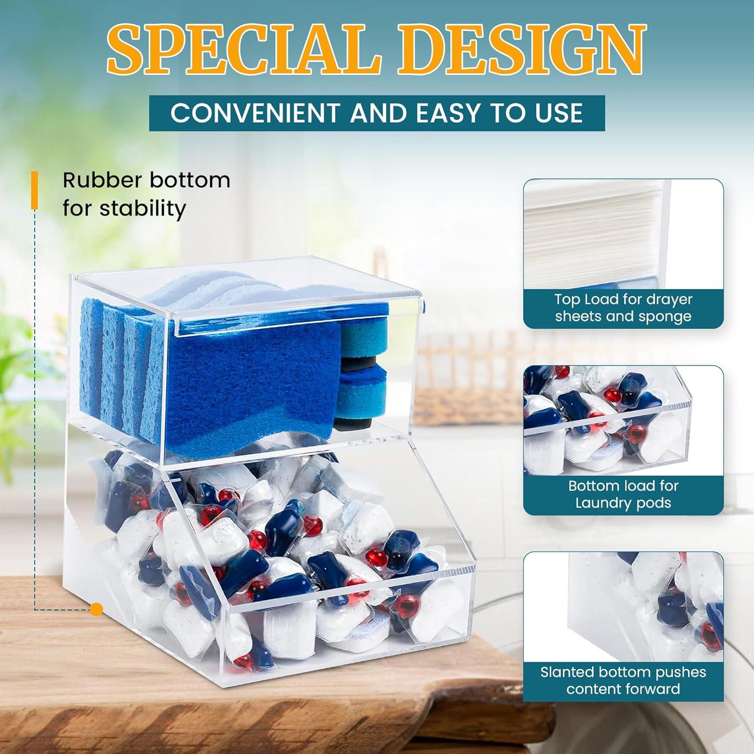 Contenedor de Almacenamiento Acrílico Joyurney 2 Compartimentos