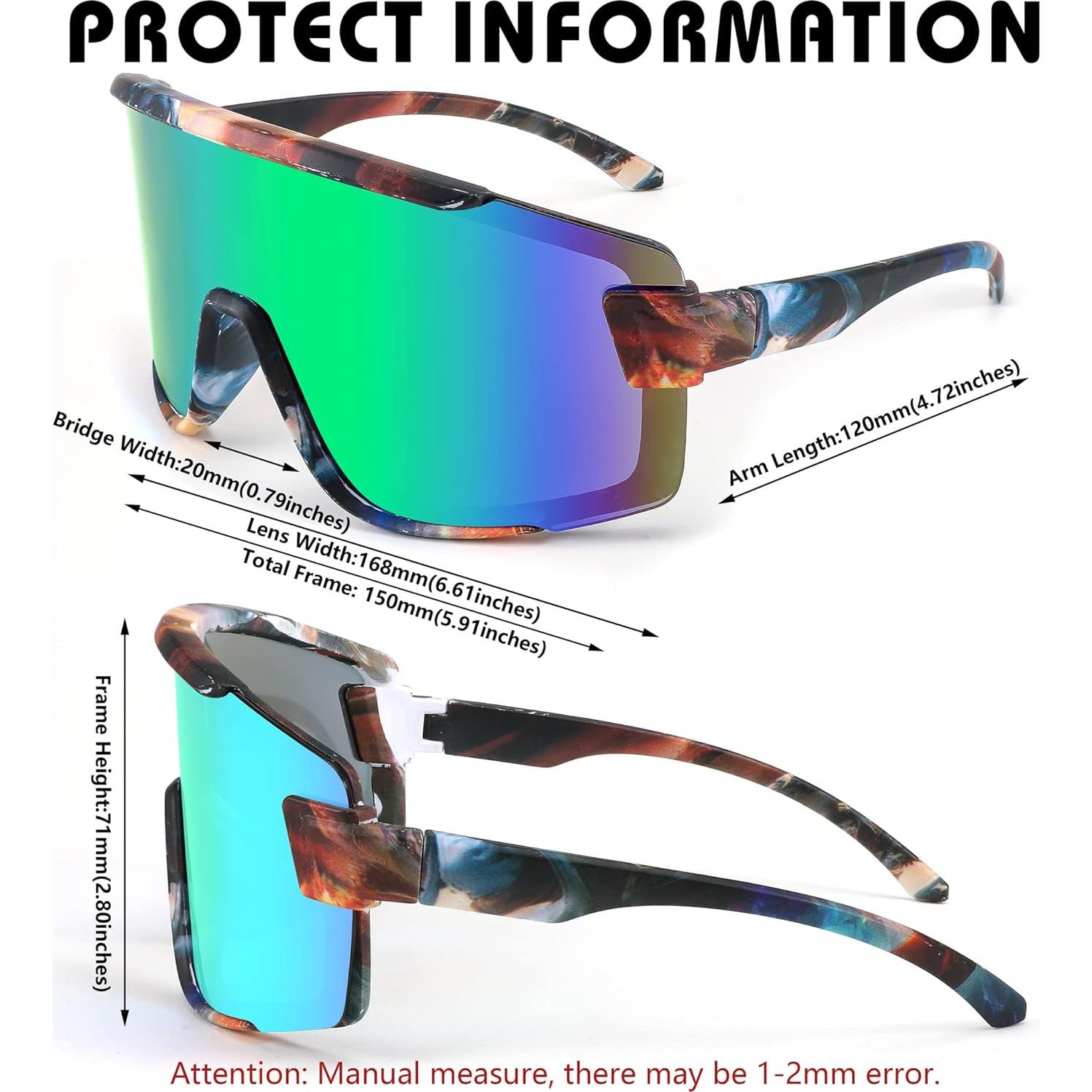 Gafas de Ciclismo FEISEDY B2944 UV400 Verde Espejado