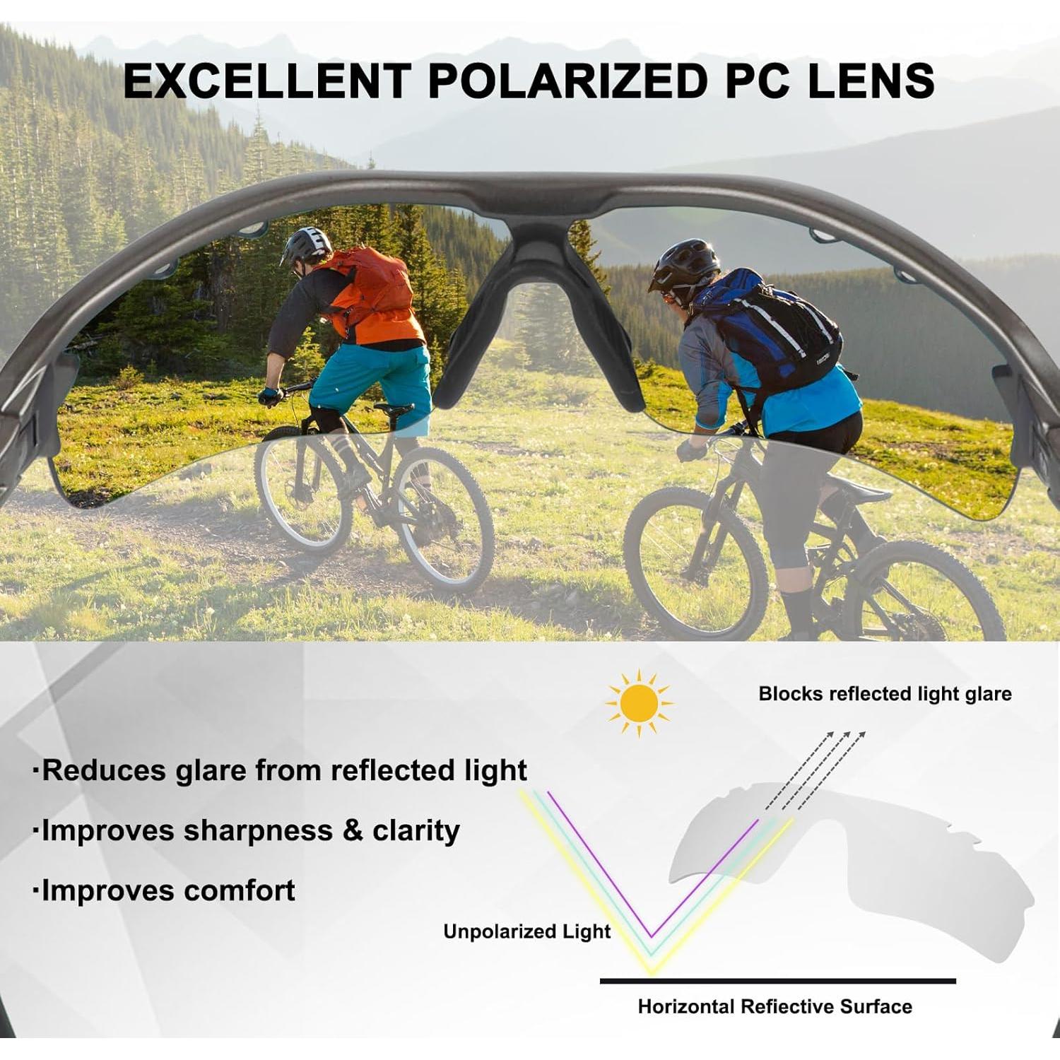 Gafas de sol deportivas BangLong con 5 lentes UV400