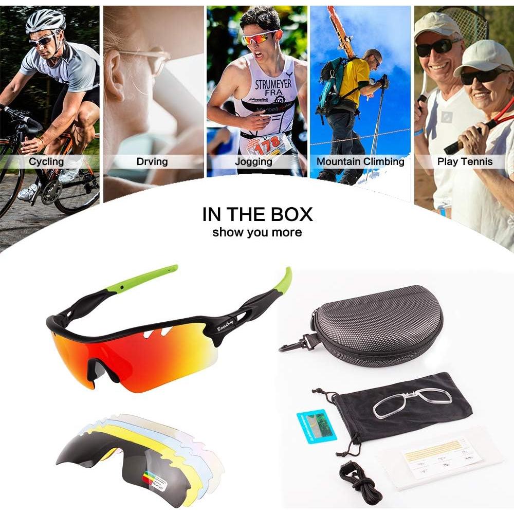 Gafas de sol deportivas BangLong con 5 lentes UV400