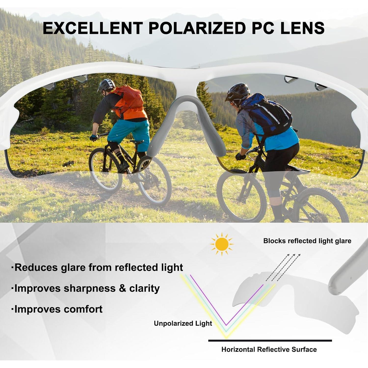 Gafas de sol deportivas BangLong con 5 lentes UV400