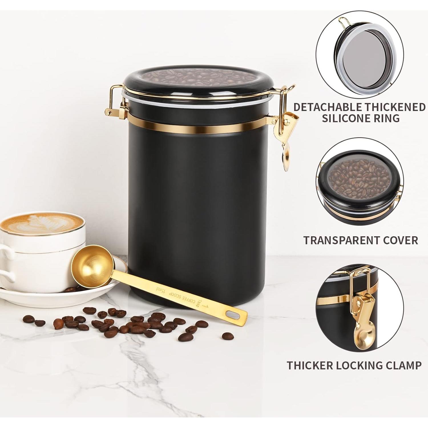 Tarros de Café Herméticos Yangbaga 2 x 1.77L Acero Inoxidable