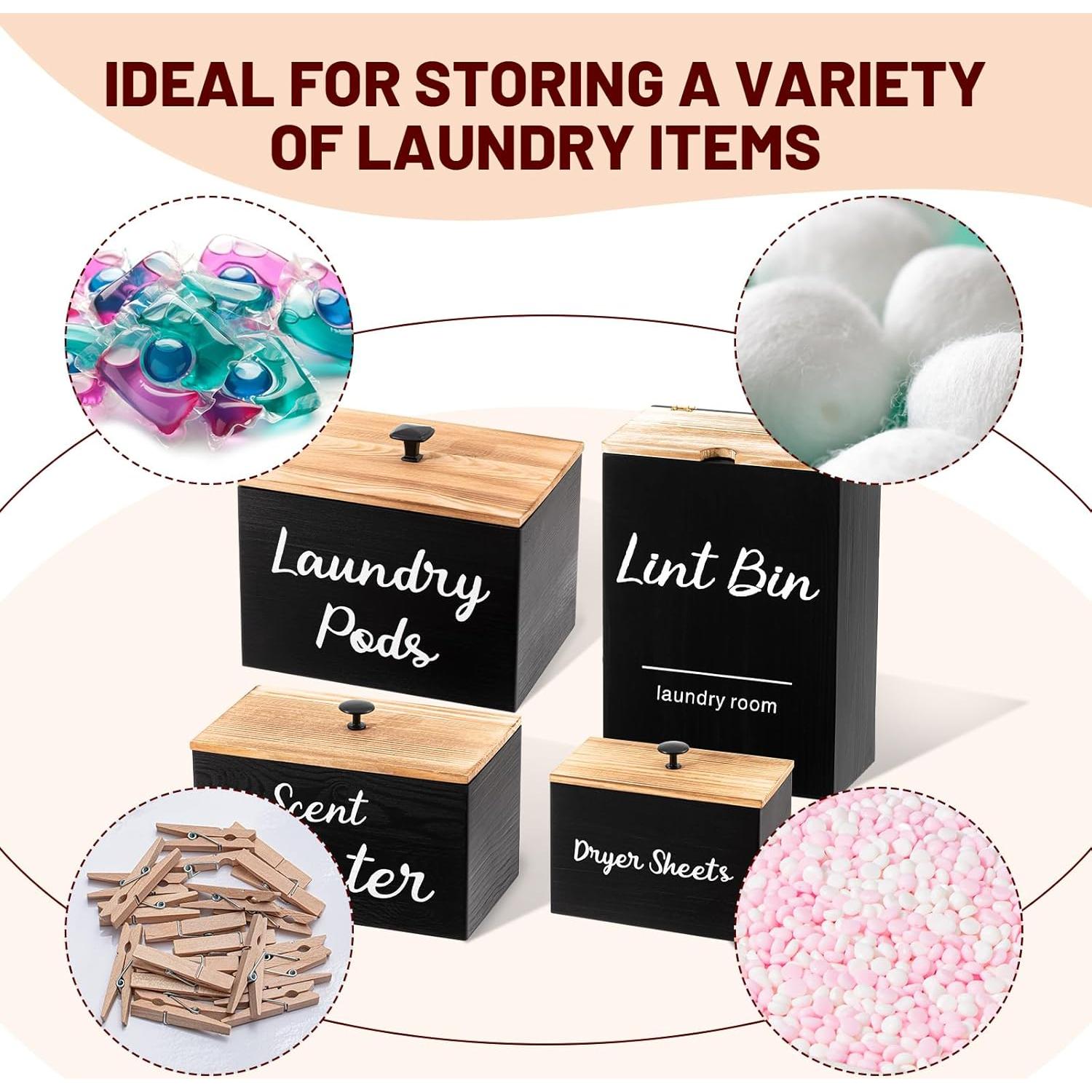 Organizador de Lavadero Dandat 4 Pcs - Soporte y Contenedores