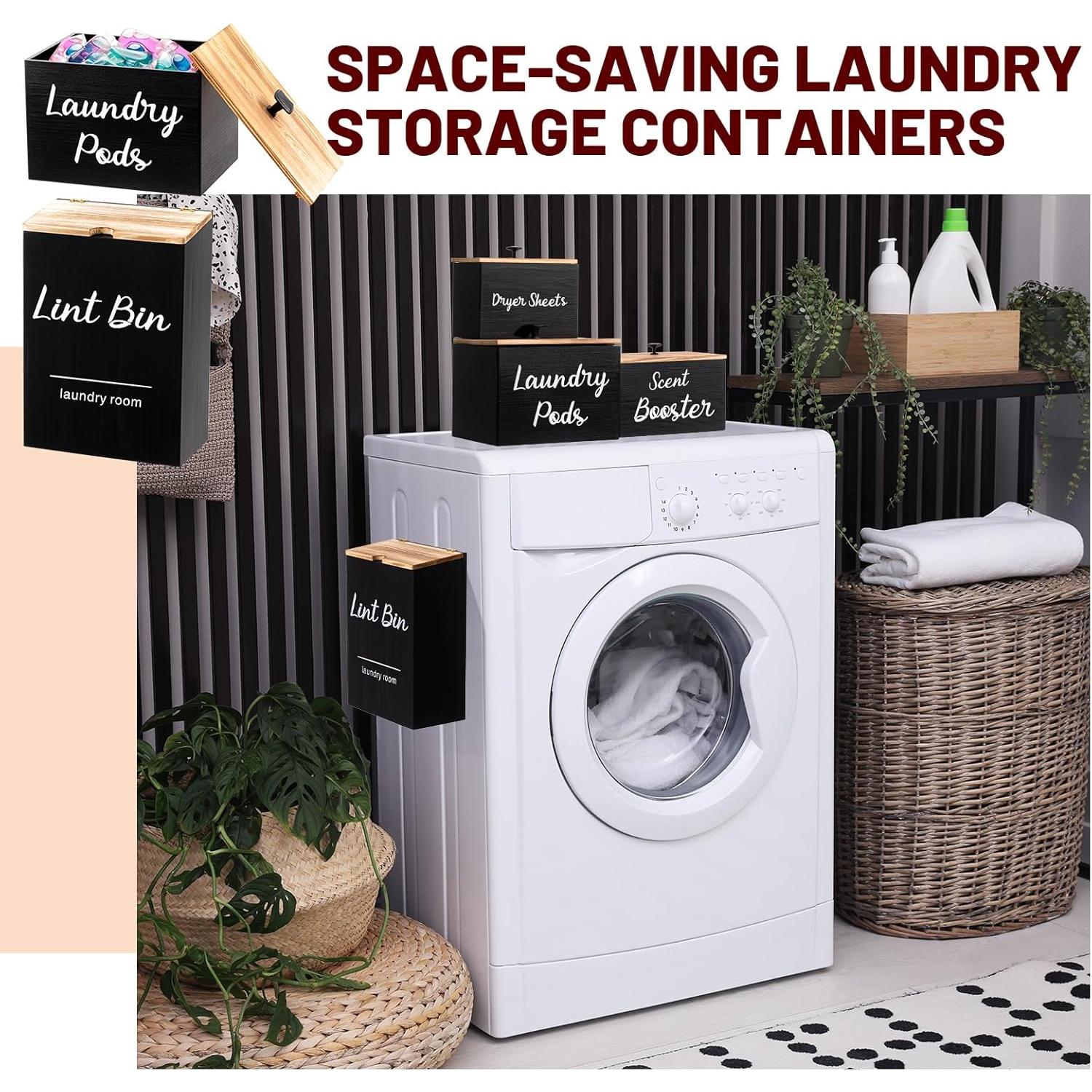 Organizador de Lavadero Dandat 4 Pcs - Soporte y Contenedores