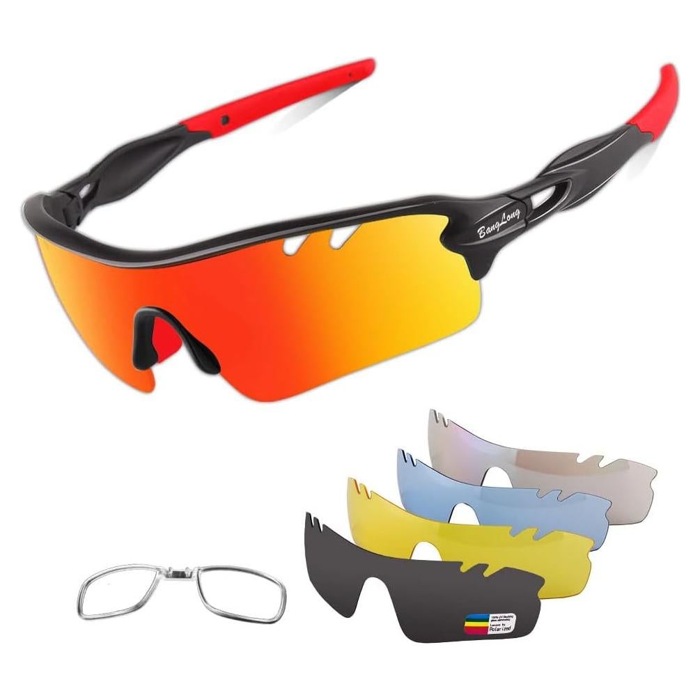 Gafas de sol deportivas BangLong con 5 lentes intercambiables