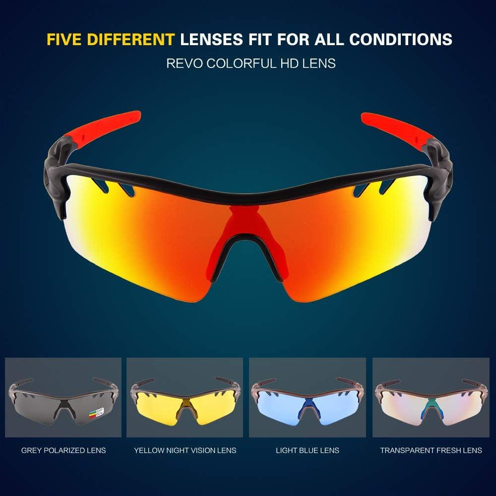 Gafas de sol deportivas BangLong con 5 lentes intercambiables