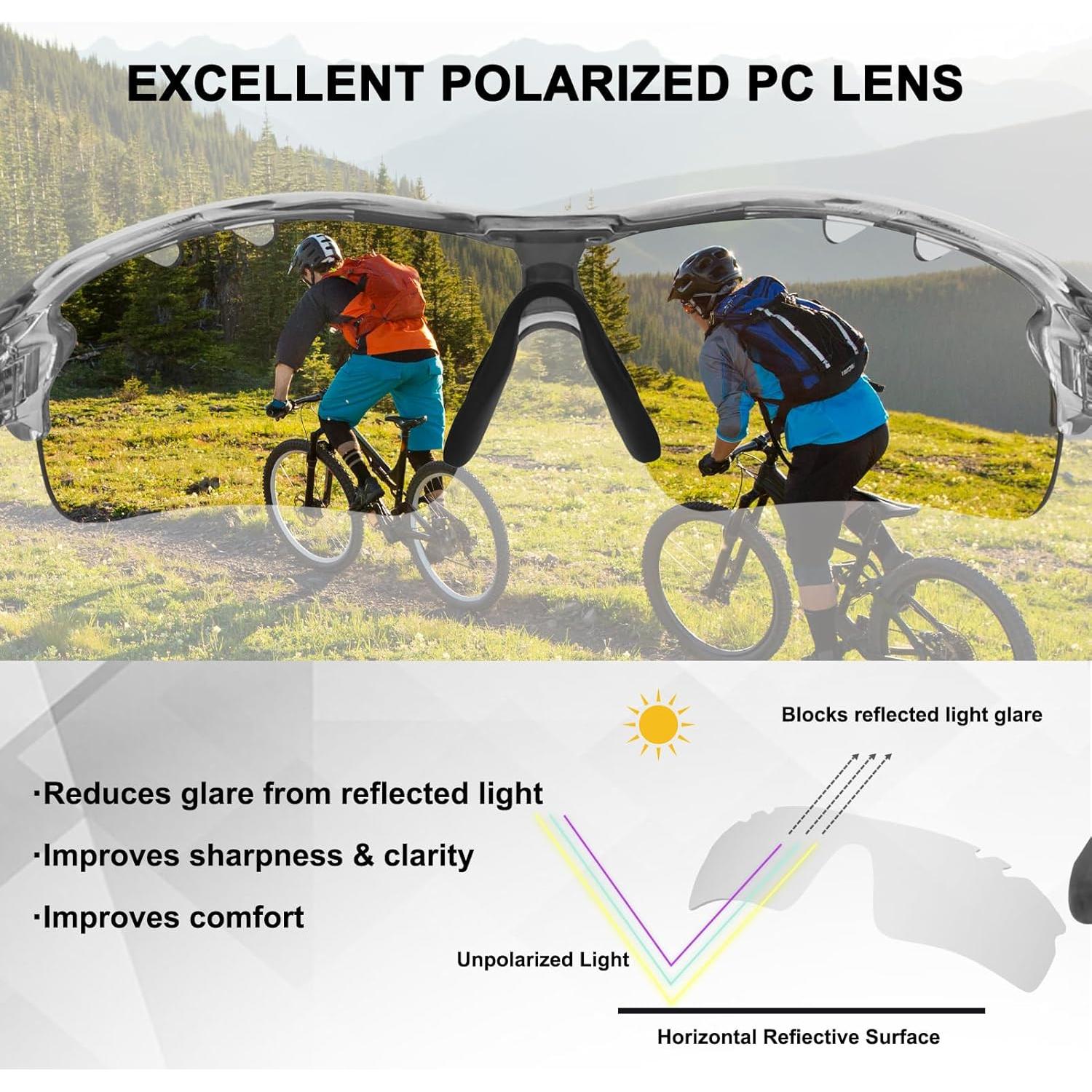 Gafas de sol deportivas BangLong con 5 lentes UV400