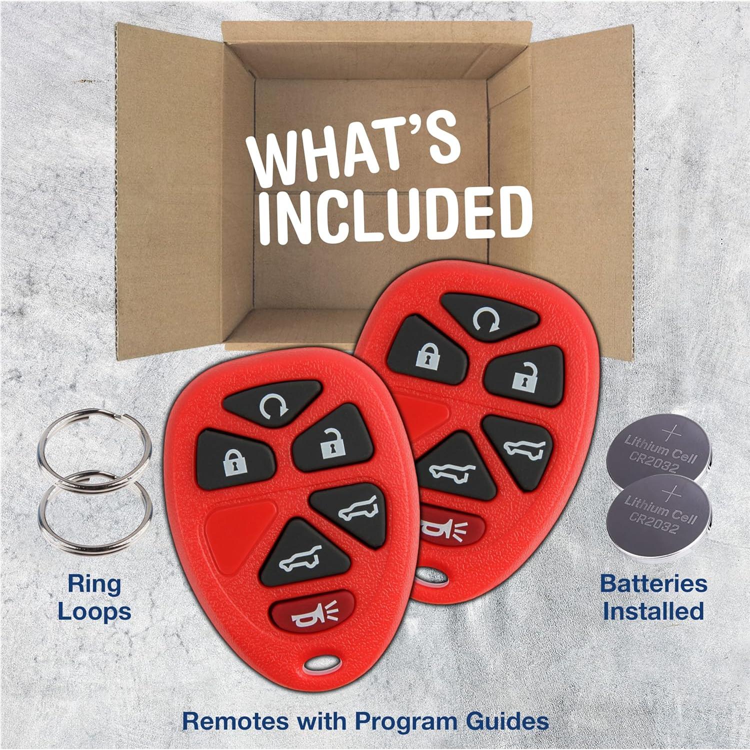 2X Llave Remota KeylessOption para Cadillac y Chevrolet