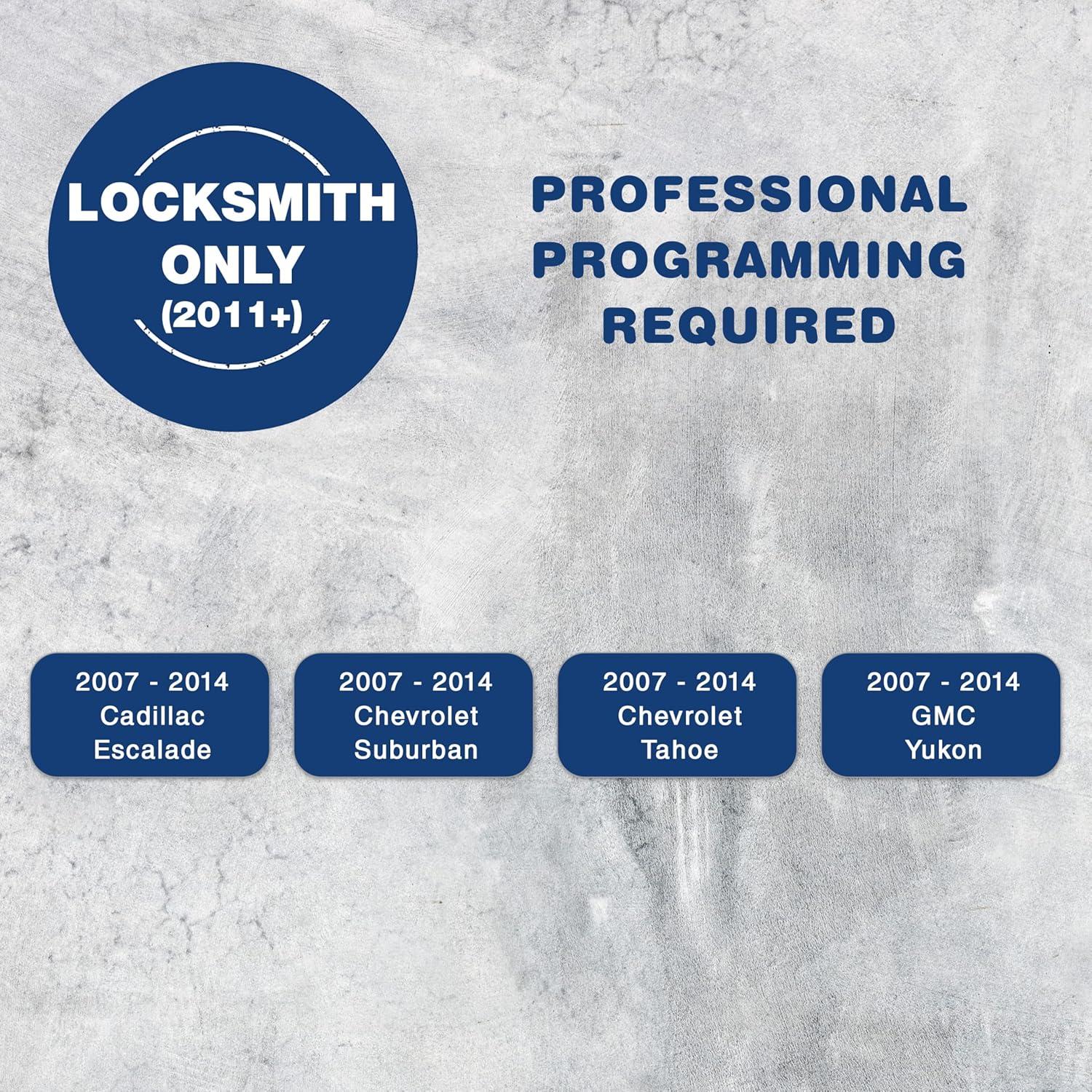 2X Llave Remota KeylessOption para Cadillac y Chevrolet